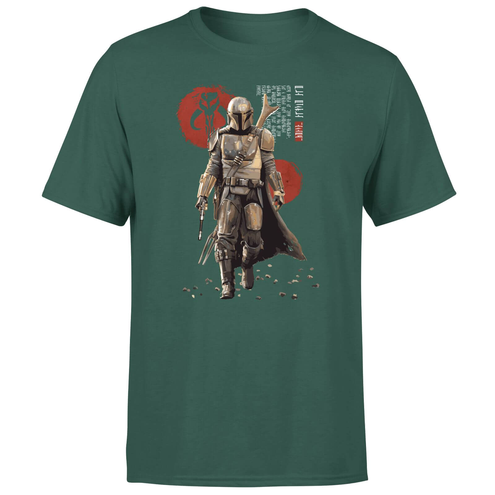 Star Wars The Mandalorian Mando'a Script Men's T-Shirt - Green - M