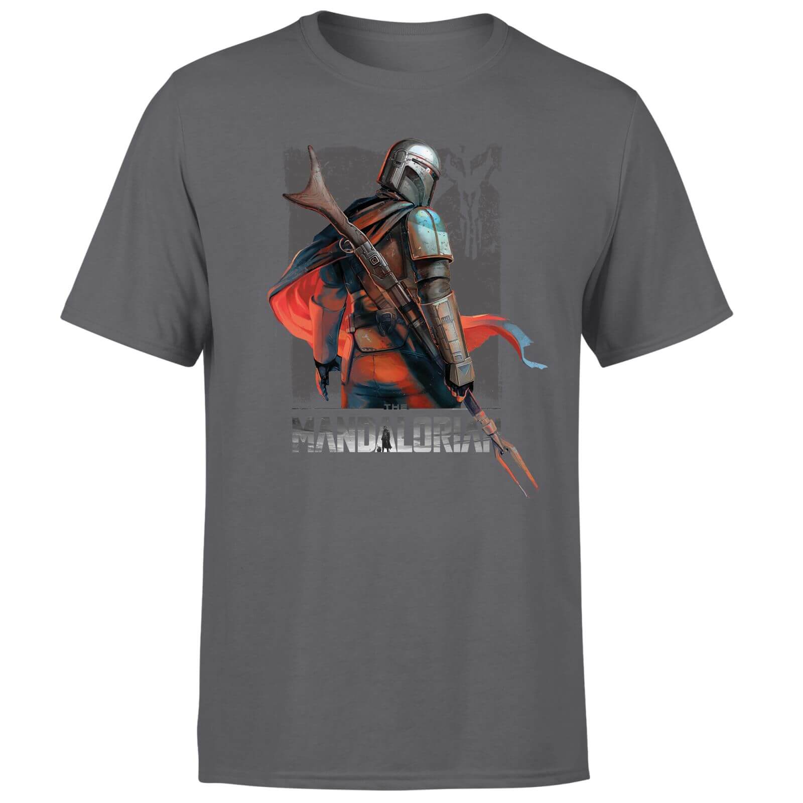 Star Wars The Mandalorian Colour Edit Men's T-Shirt - Charcoal - L