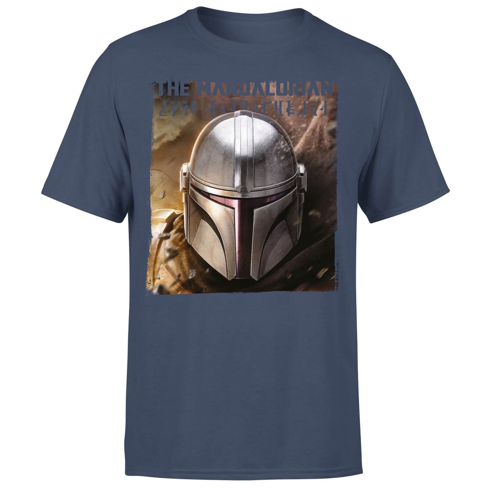 Star Wars The Mandalorian Focus Men's T-Shirt - Navy - S