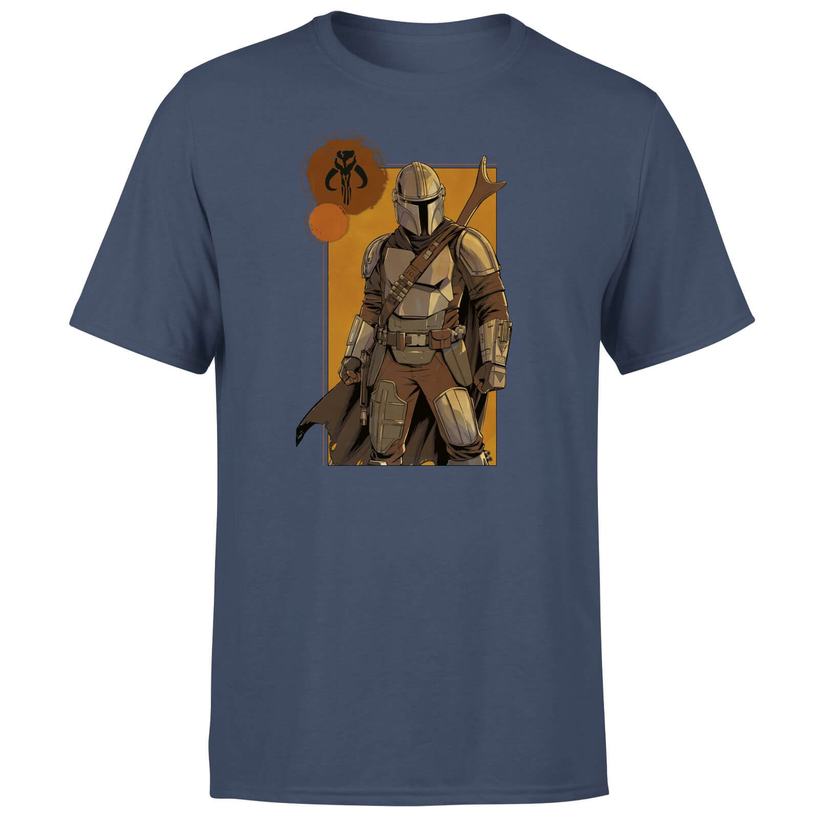 Star Wars The Mandalorian Composition Men's T-Shirt - Navy - XXL