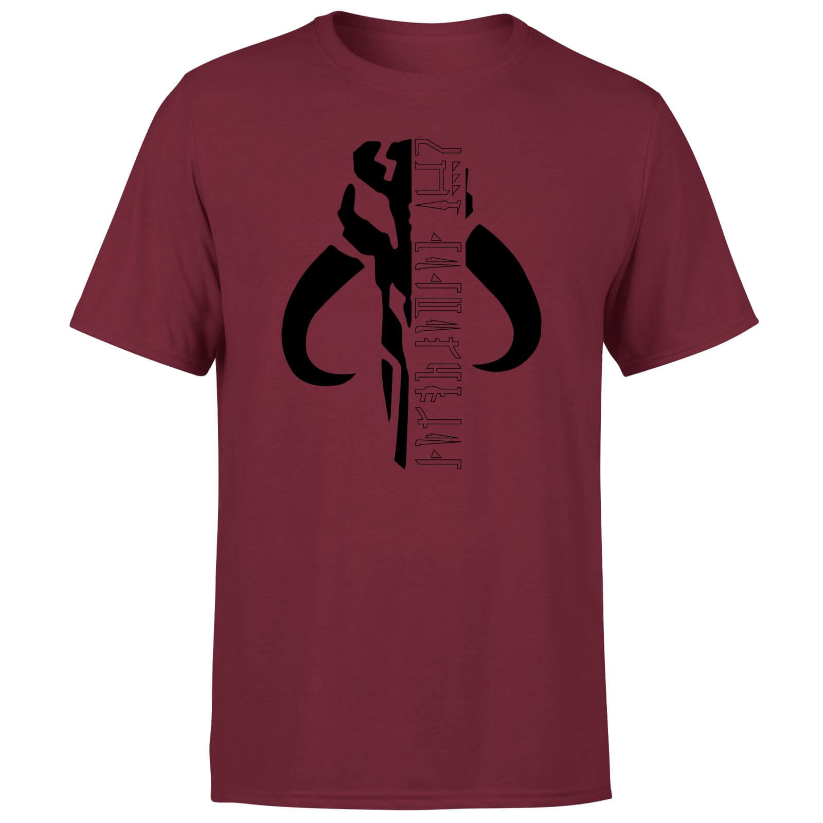 Star Wars The Mandalorian Mando Badge Men's T-Shirt - Burgundy - XS