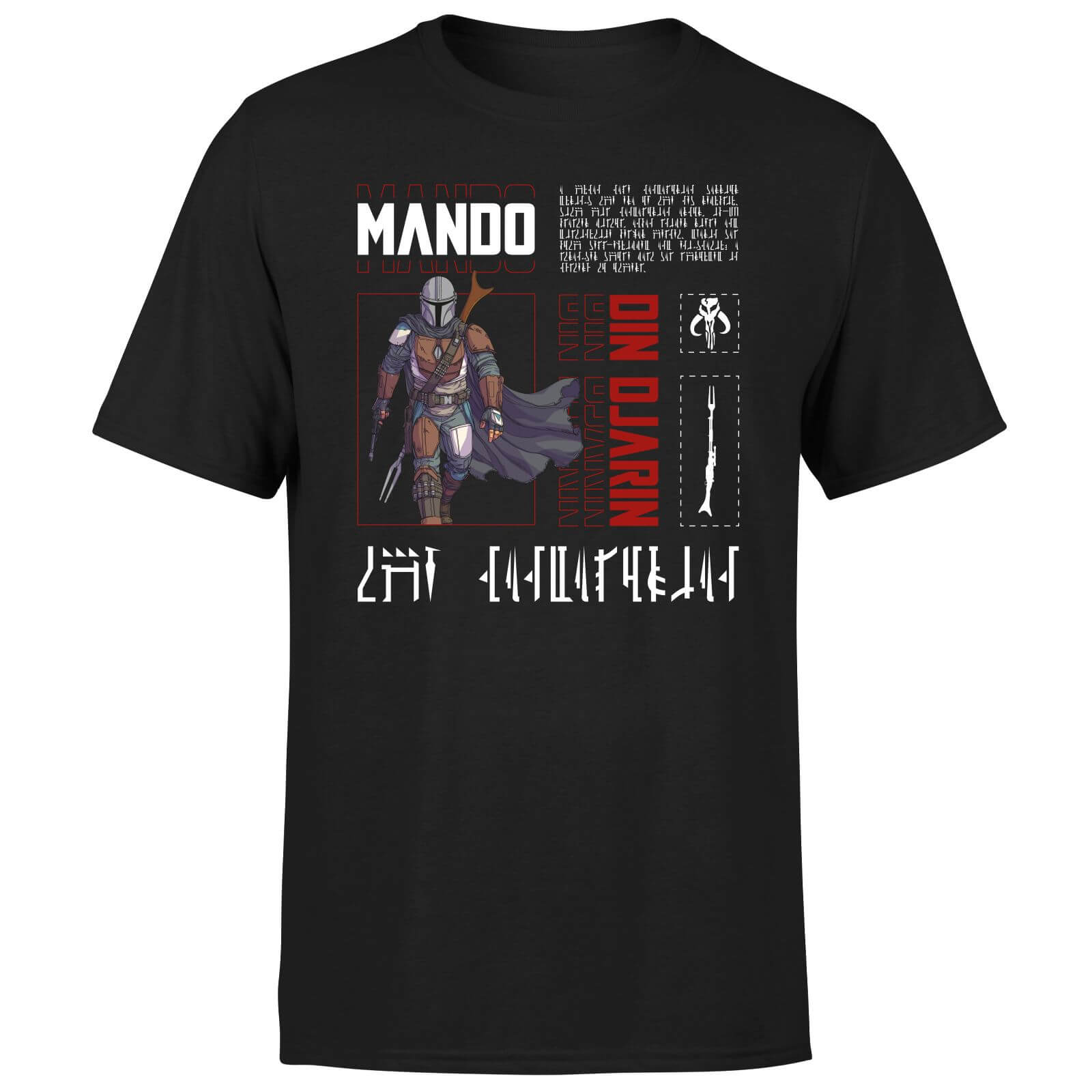 Star Wars The Mandalorian Biography Men's T-Shirt - Black - XS