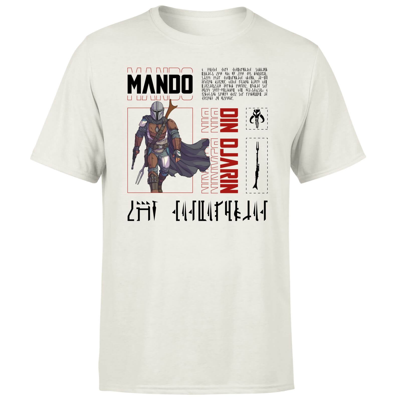 Star Wars The Mandalorian Biography Men's T-Shirt - Cream - XL