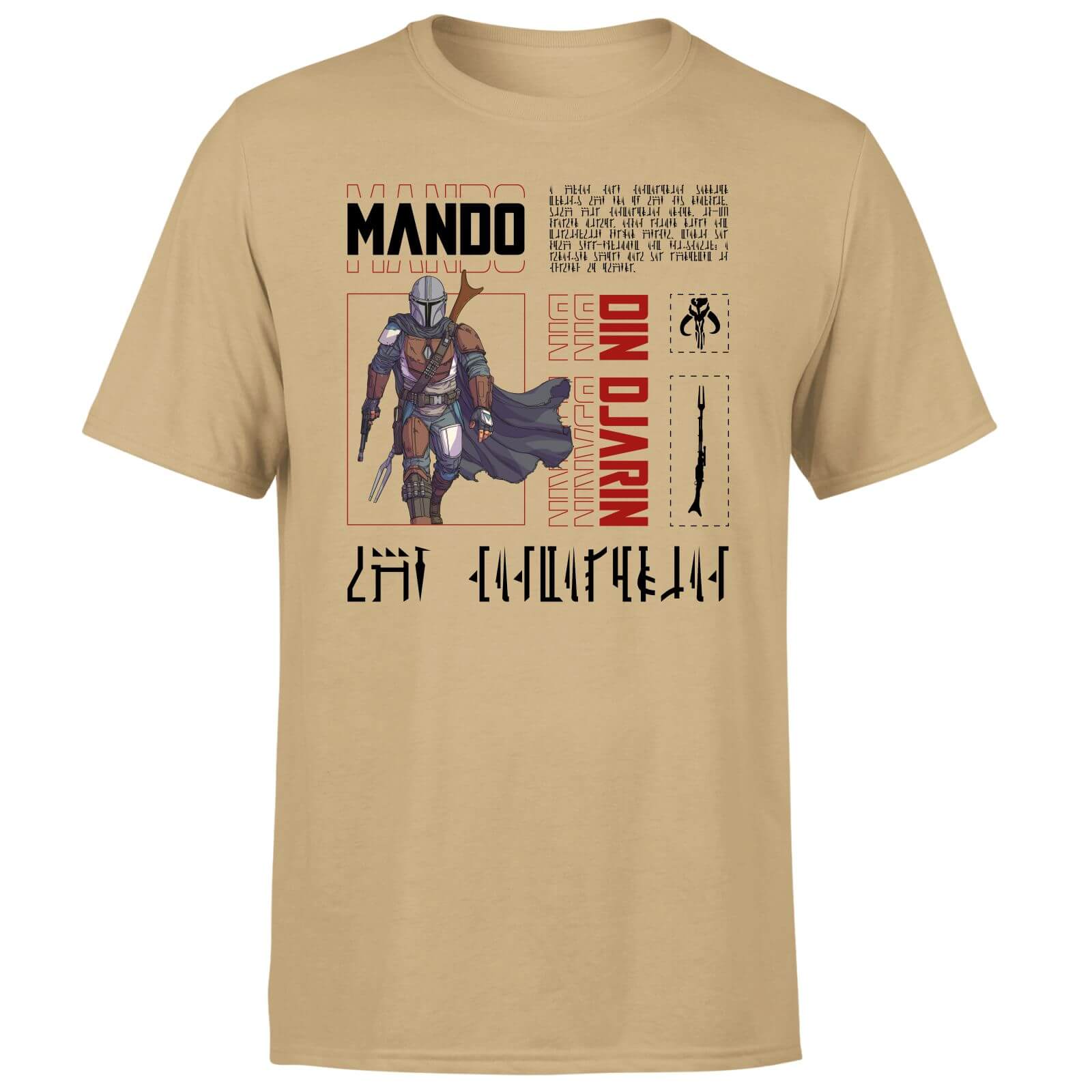 

Star Wars The Mandalorian Biography Men's T-Shirt - Tan - XL
