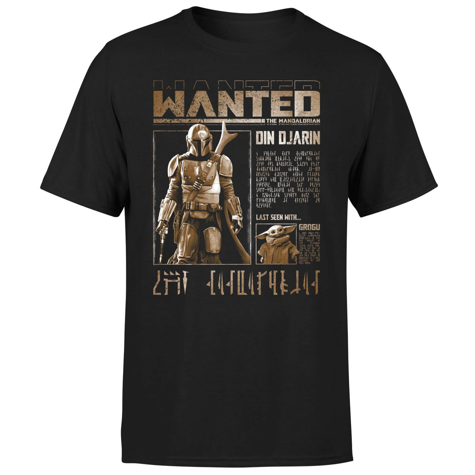 

Star Wars The Mandalorian Wanted Men's T-Shirt - Black - 3XL