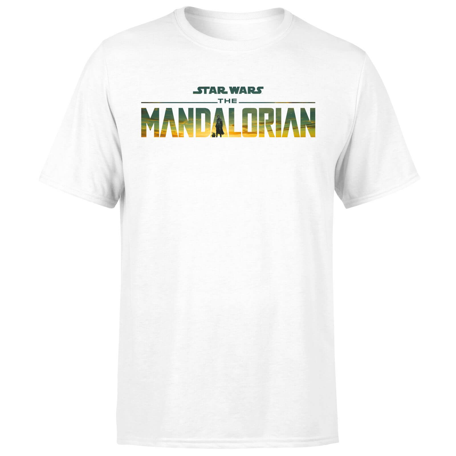 

Star Wars The Mandalorian Sunset Logo Men's T-Shirt - White - M