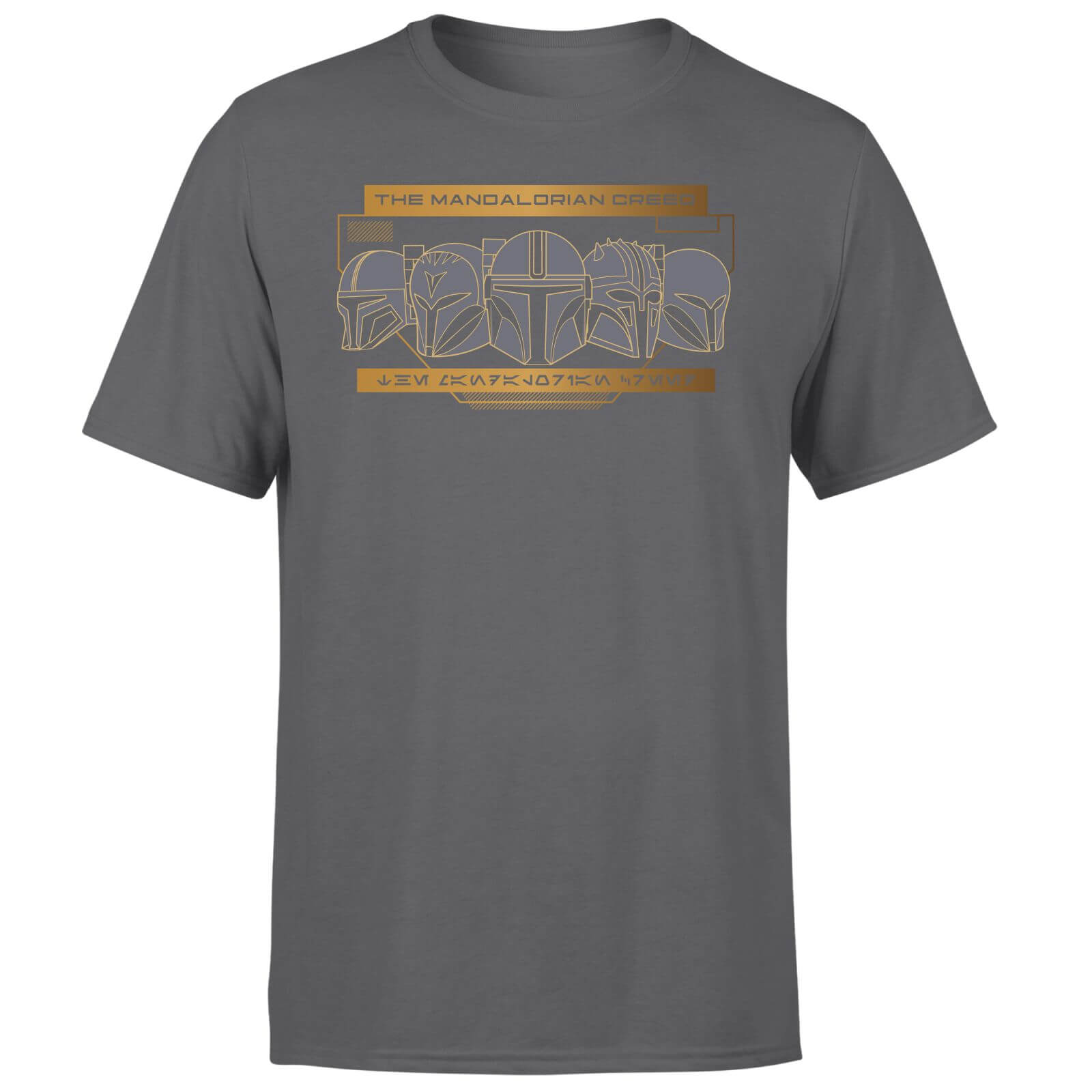 Star Wars The Mandalorian Creed Men's T-Shirt - Charcoal - XL
