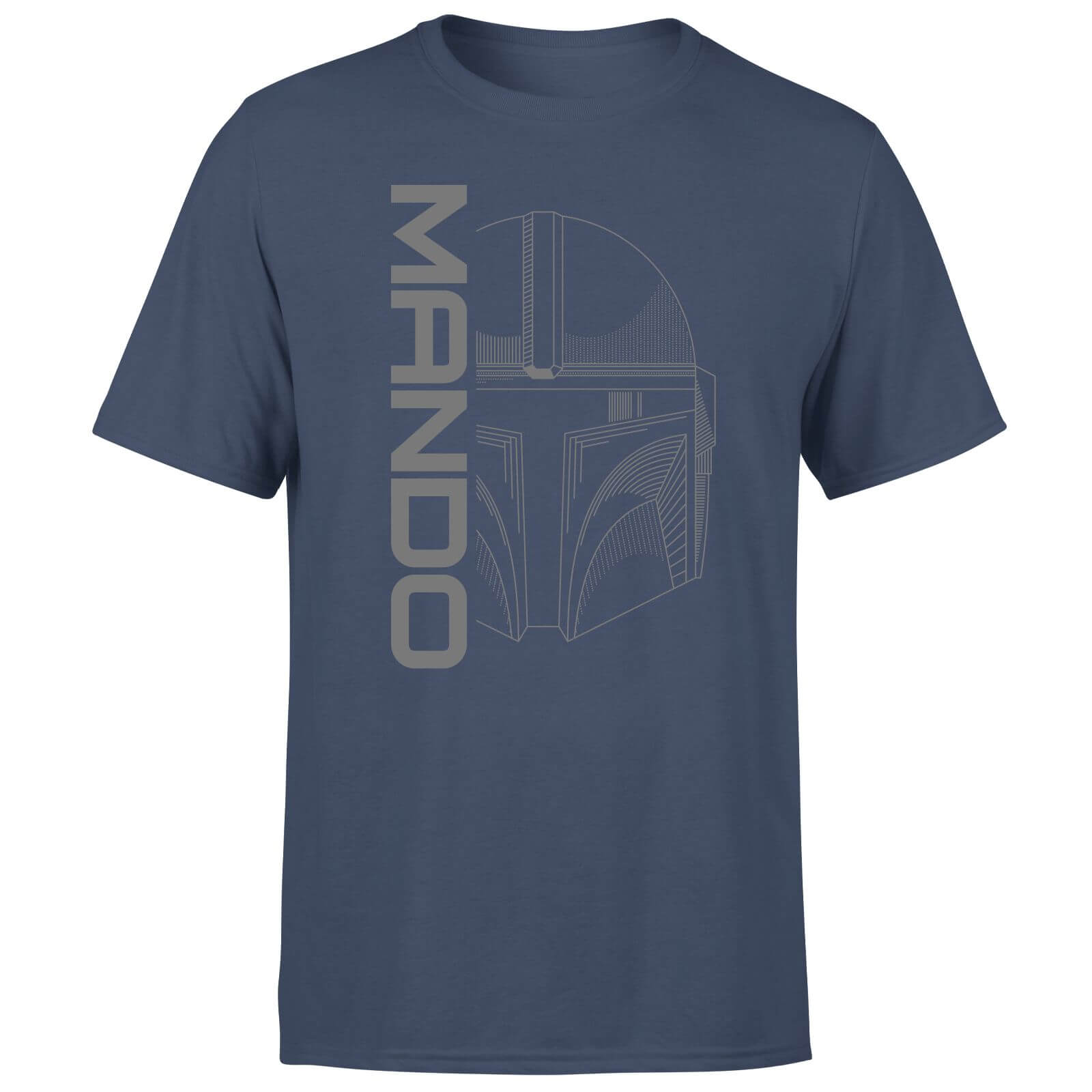 Star Wars The Mandalorian Mando Men's T-Shirt - Navy - XS