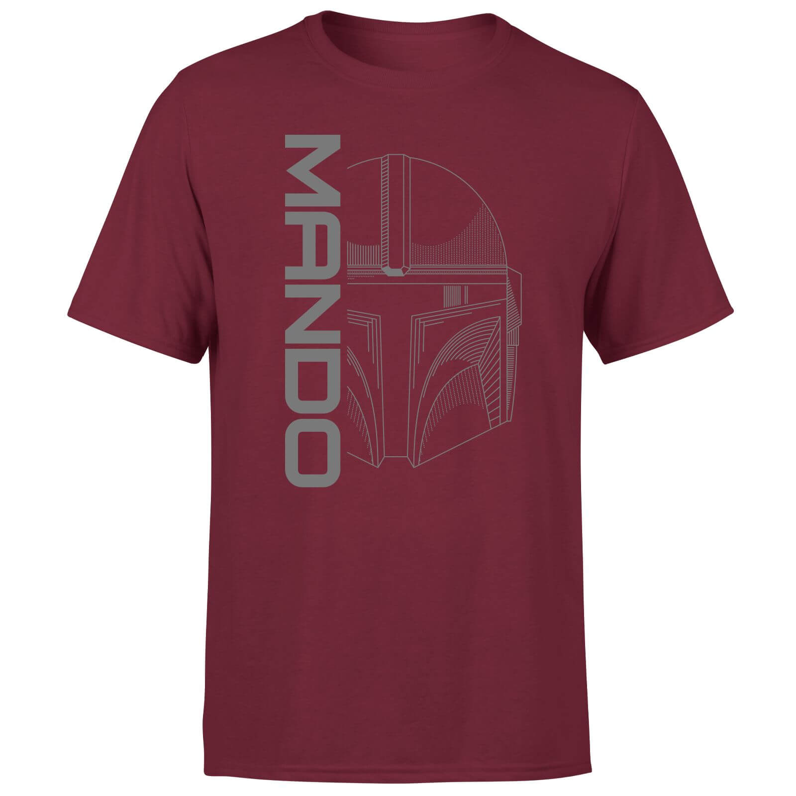 Star Wars The Mandalorian Mando Men's T-Shirt - Burgundy - XS