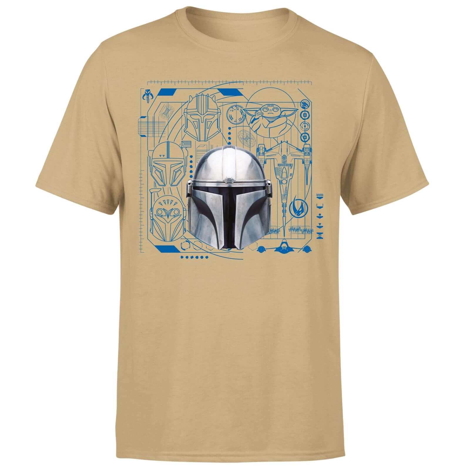 

Star Wars The Mandalorian Schematics Men's T-Shirt - Tan - XL
