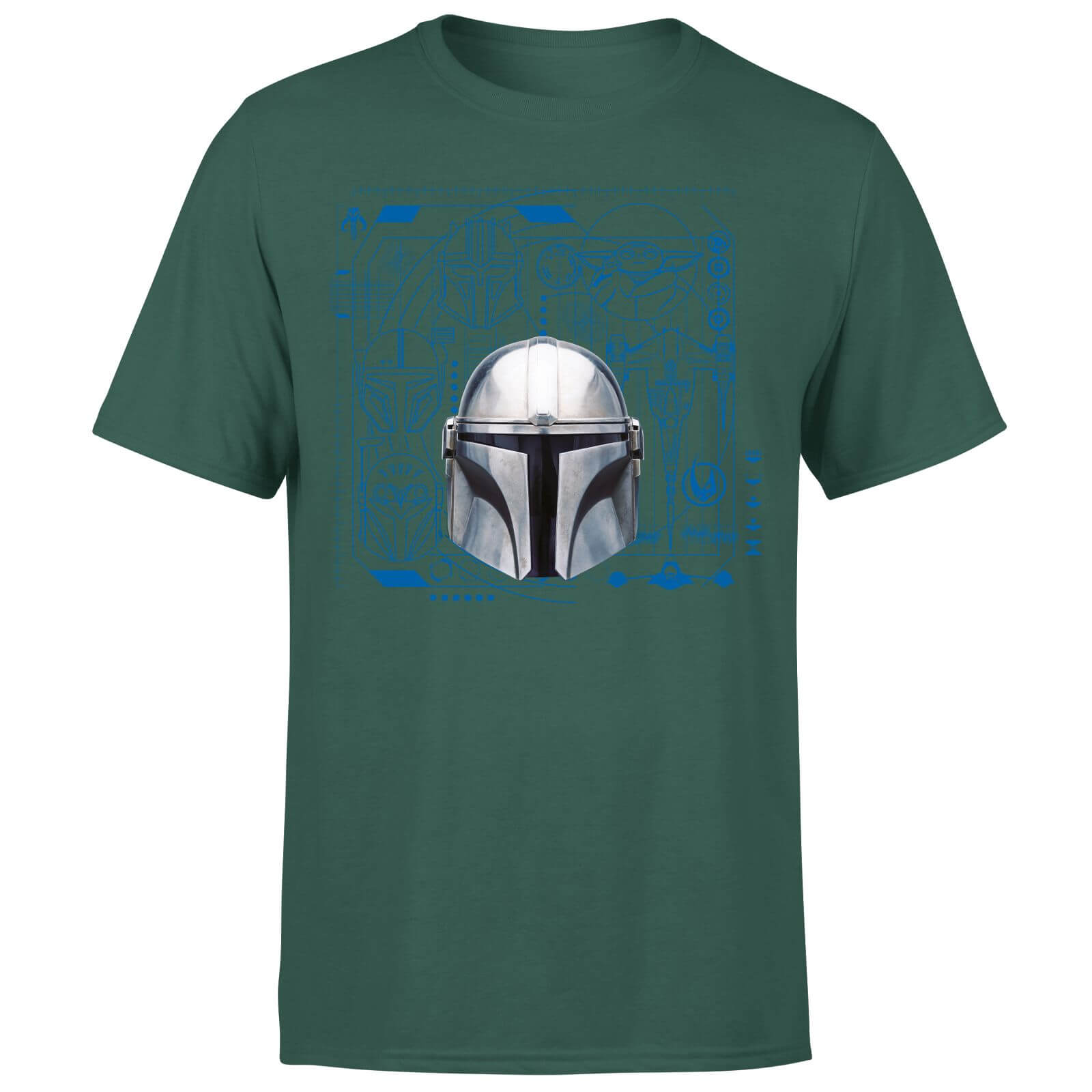 

Star Wars The Mandalorian Schematics Men's T-Shirt - Green - XXL