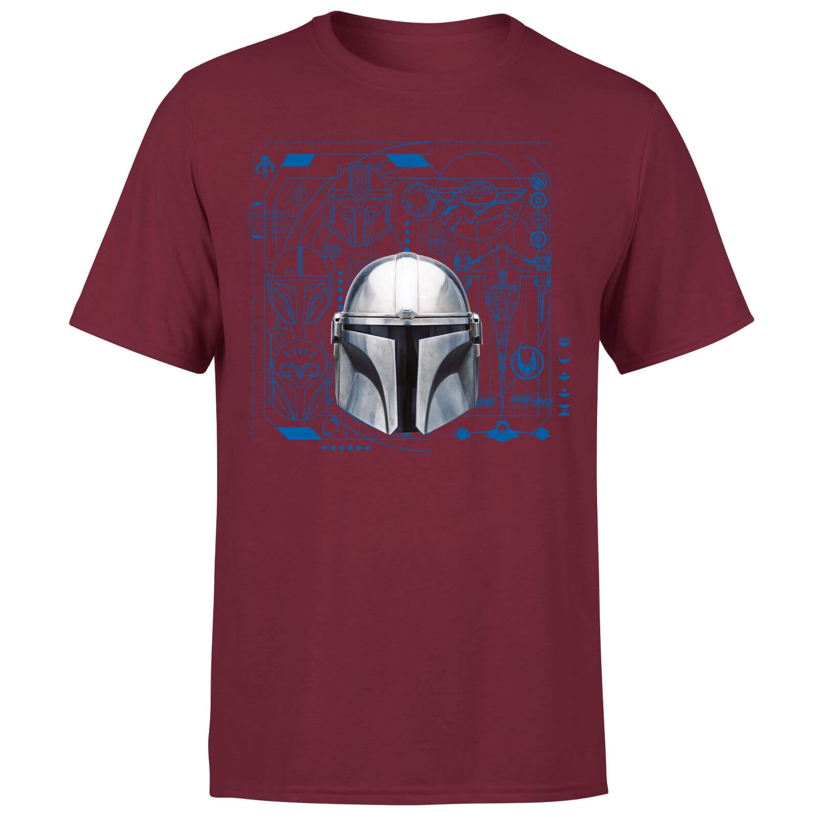 

Star Wars The Mandalorian Schematics Men's T-Shirt - Burgundy - L
