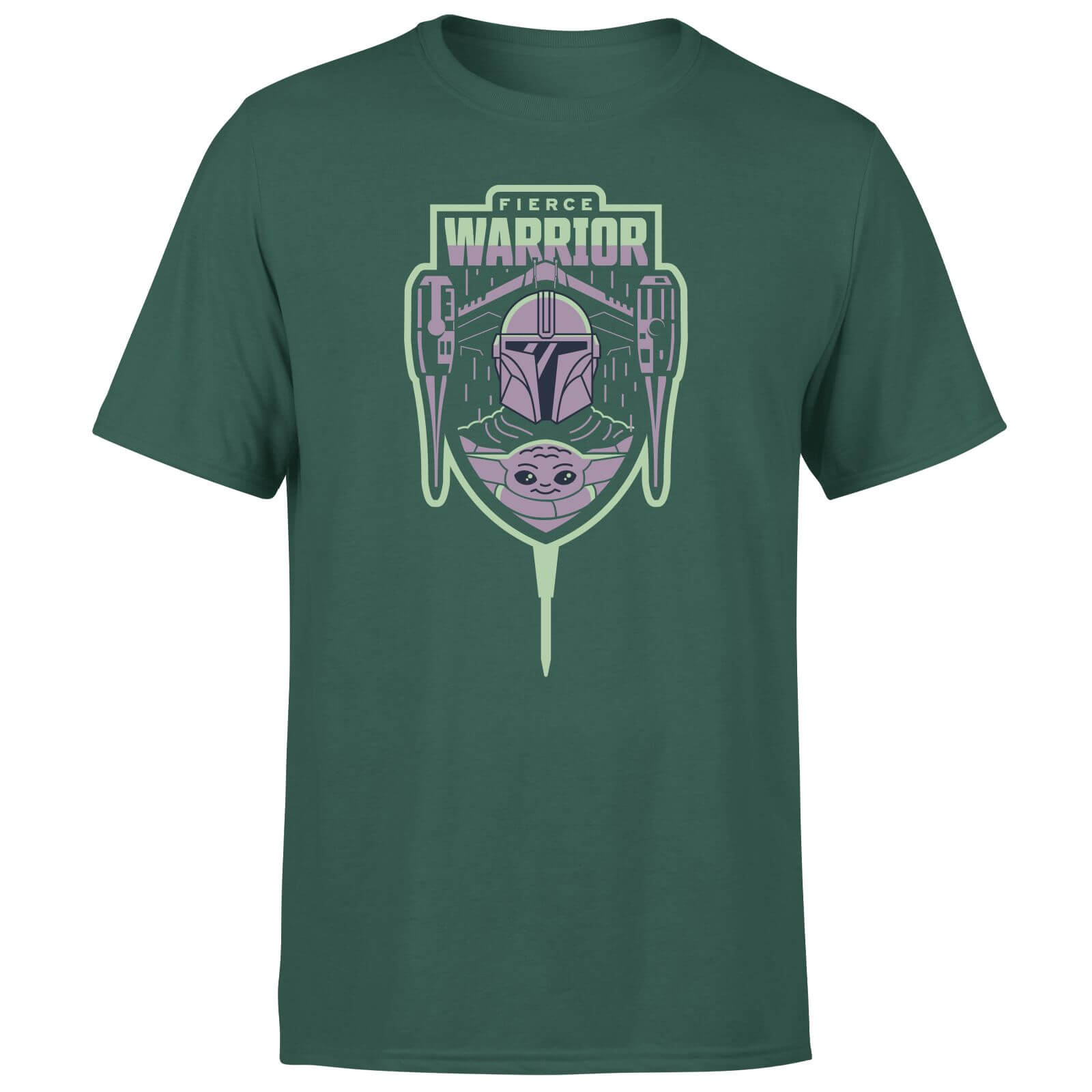 

Star Wars The Mandalorian Fierce Warrior Men's T-Shirt - Green - S