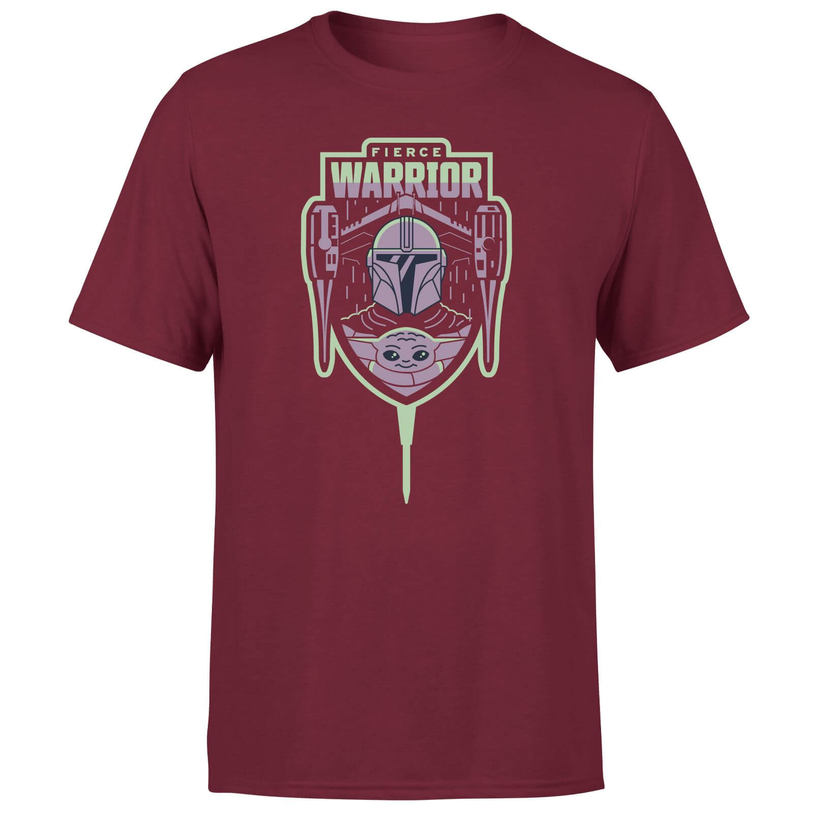 

Star Wars The Mandalorian Fierce Warrior Men's T-Shirt - Burgundy - M