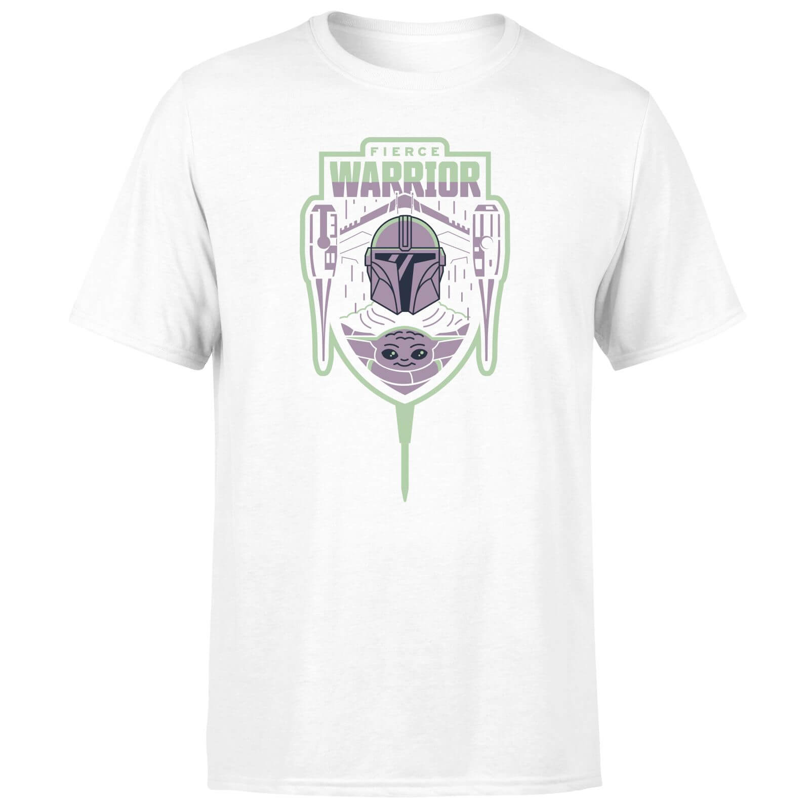 Star Wars The Mandalorian Fierce Warrior Men's T-Shirt - White - L