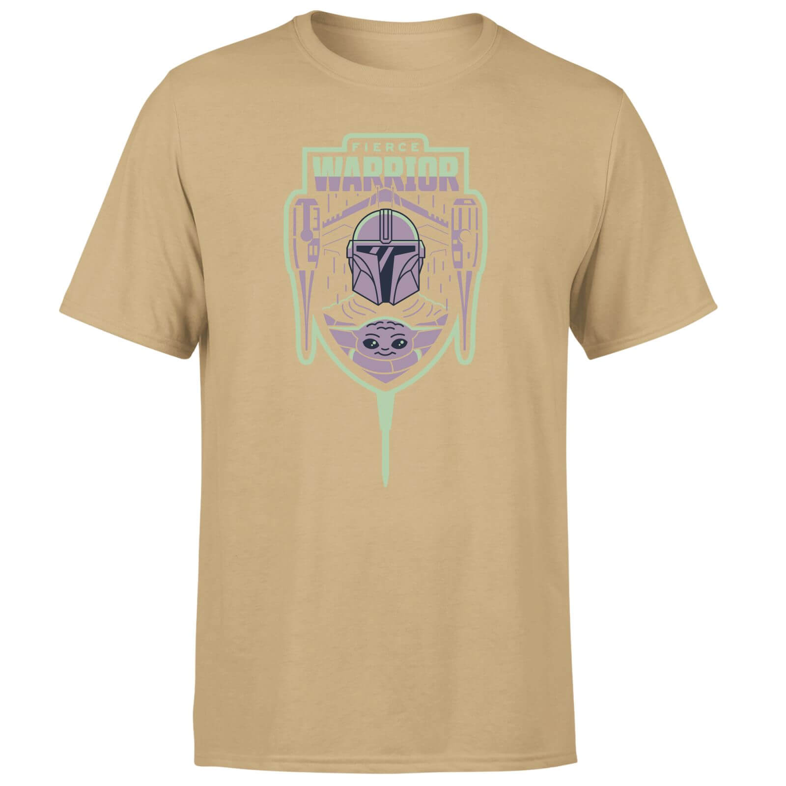 

Star Wars The Mandalorian Fierce Warrior Men's T-Shirt - Tan - XXL