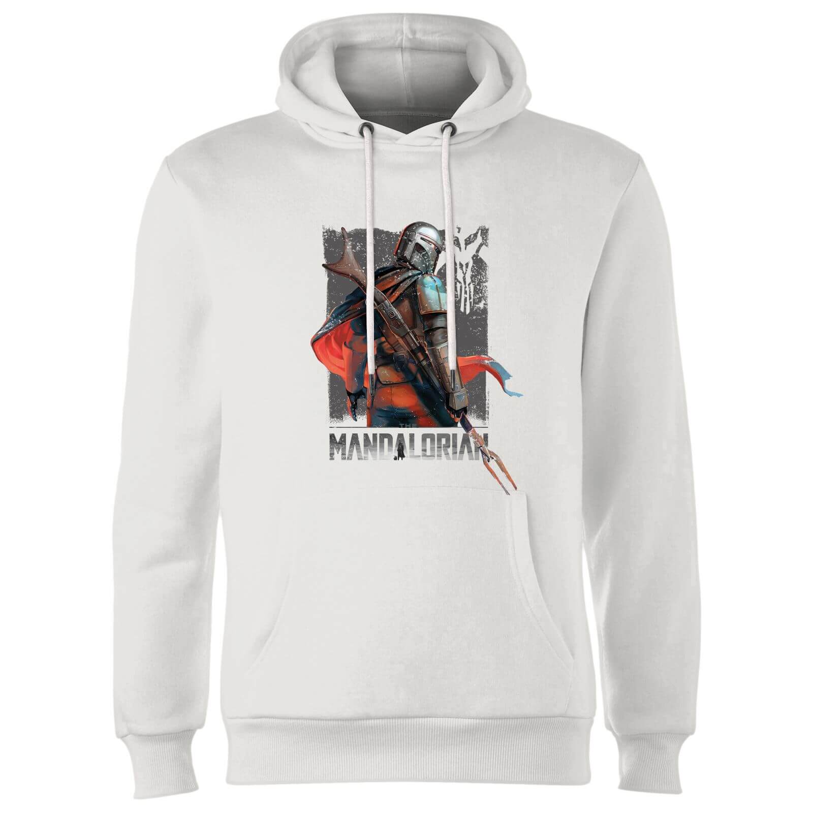 Star Wars The Mandalorian Colour Edit Hoodie - White - L