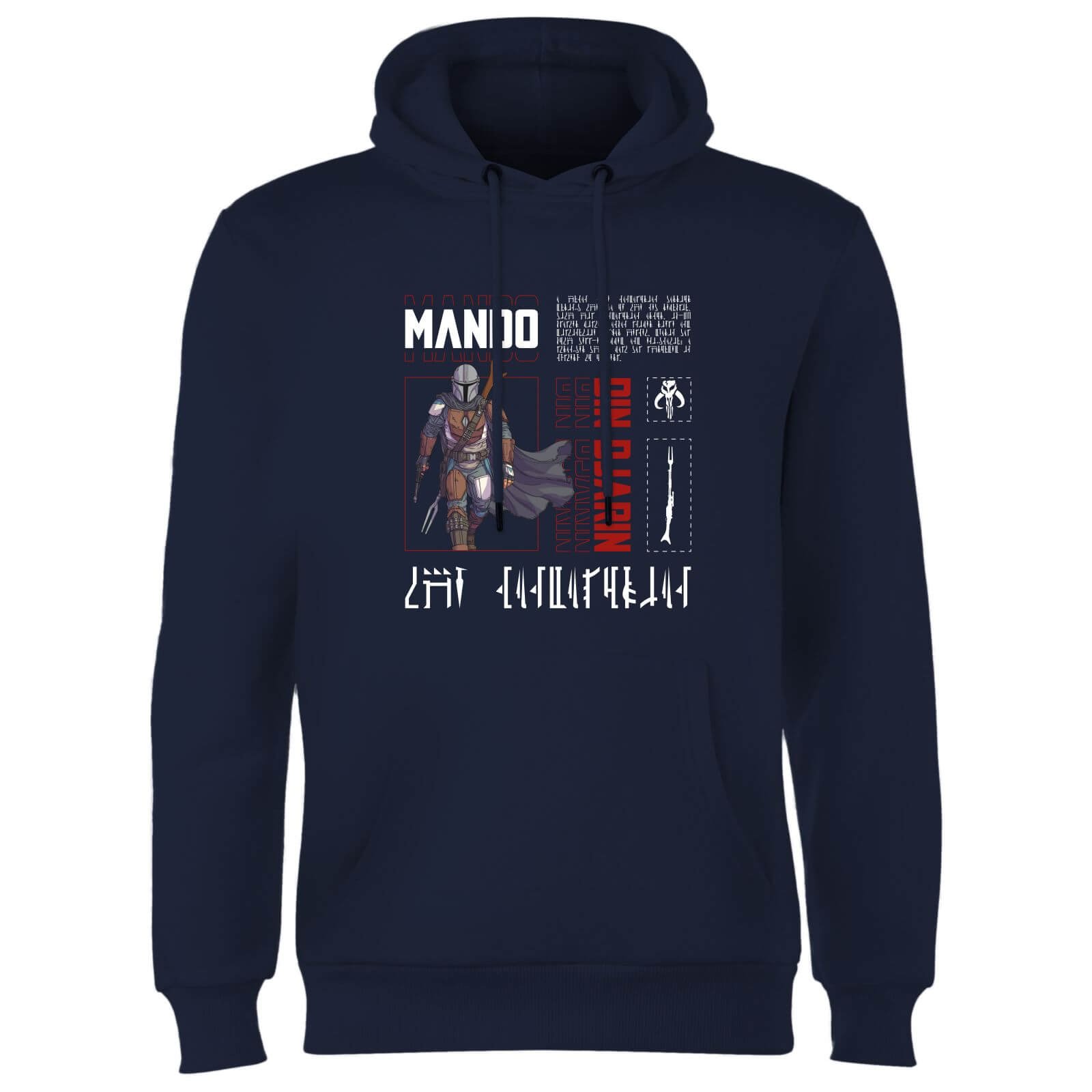 Star Wars The Mandalorian Biography Hoodie - Navy - M