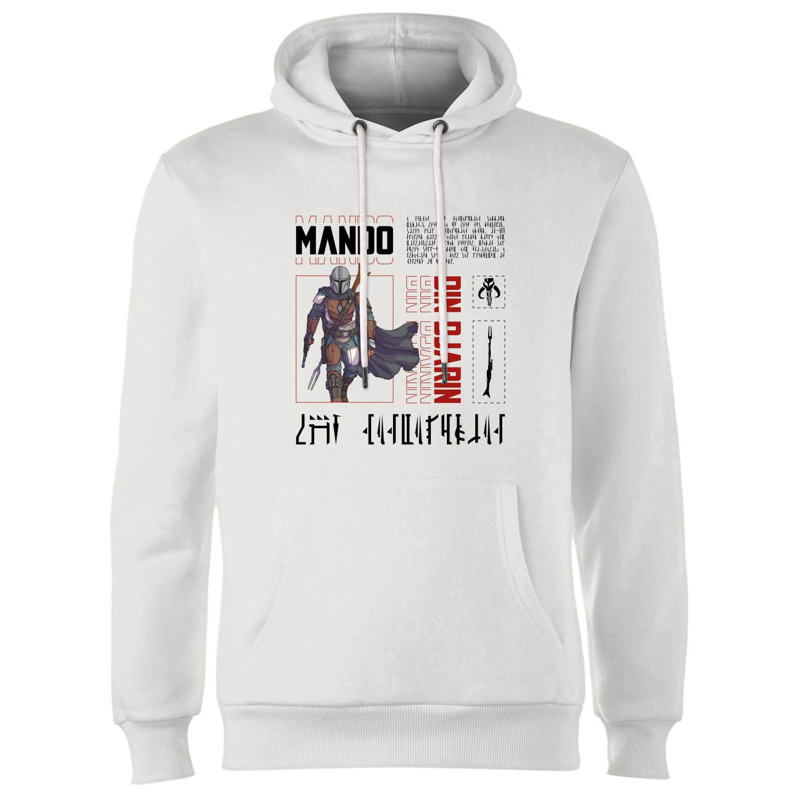 Star Wars The Mandalorian Biography Hoodie - White - XXL