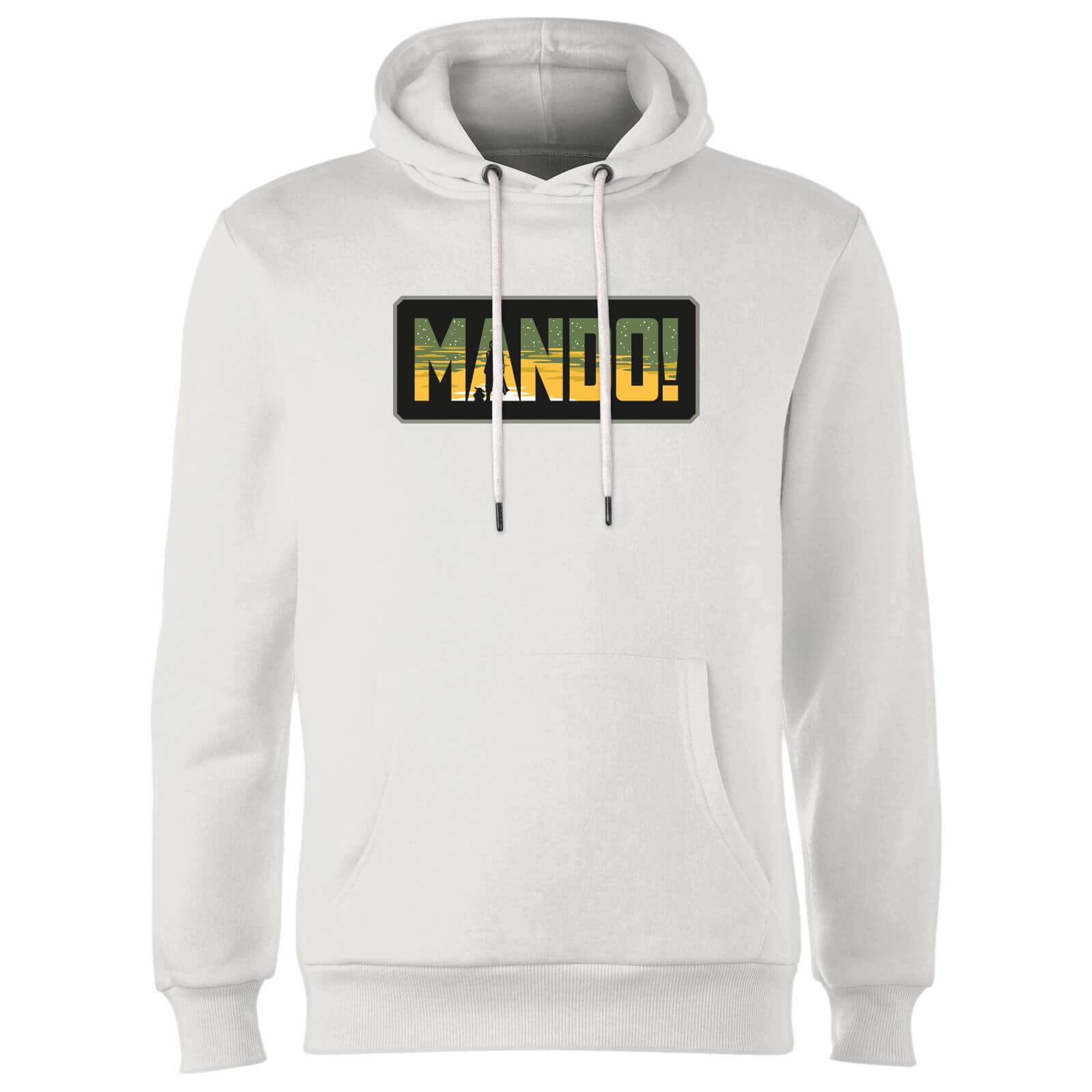 Star Wars The Mandalorian Mando! Hoodie - White - L