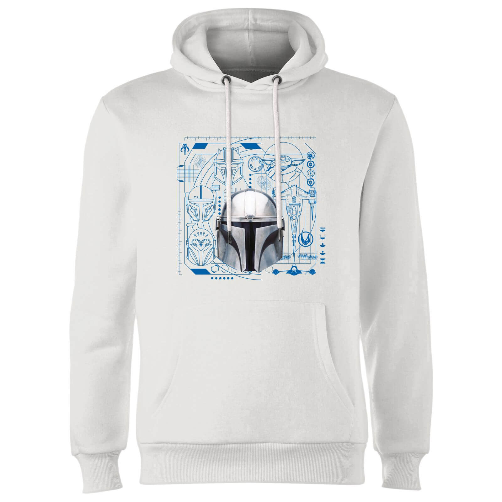 Star Wars The Mandalorian Schematics Hoodie - White - S
