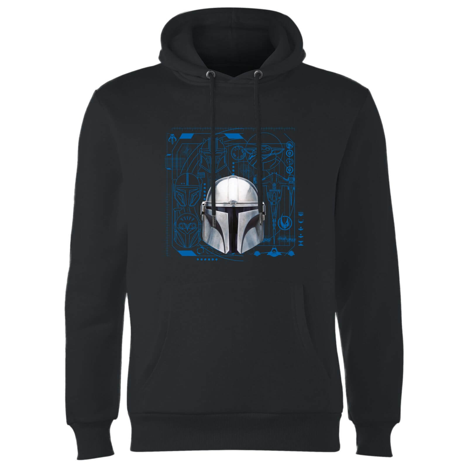 Star Wars The Mandalorian Schematics Hoodie - Black - M