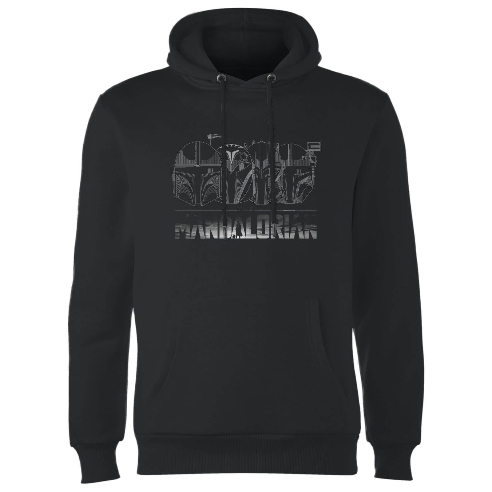 

Star Wars The Mandalorian Helmets Line Art Hoodie - Black - XXL