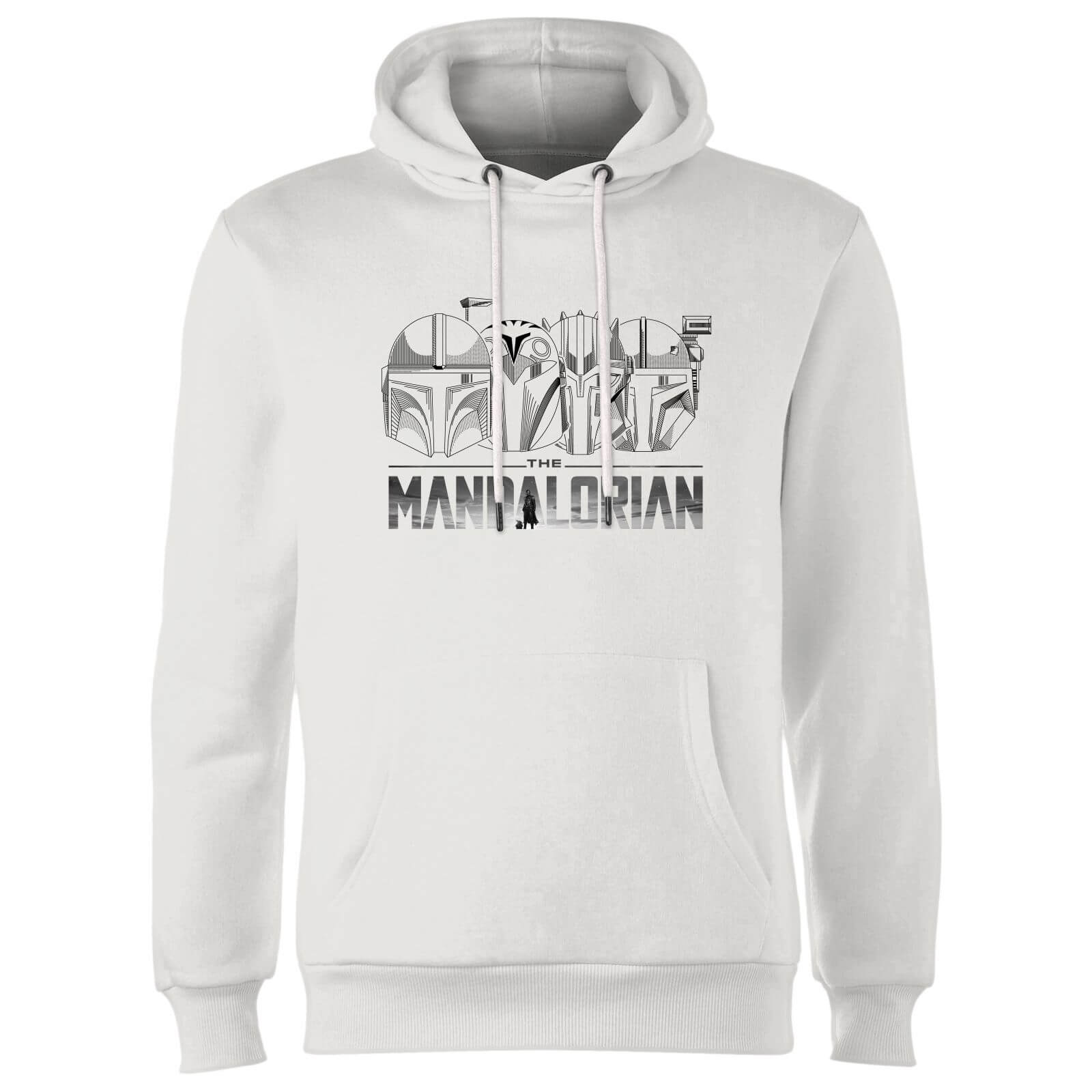 

Star Wars The Mandalorian Helmets Line Art - Light Base Hoodie - White - XL