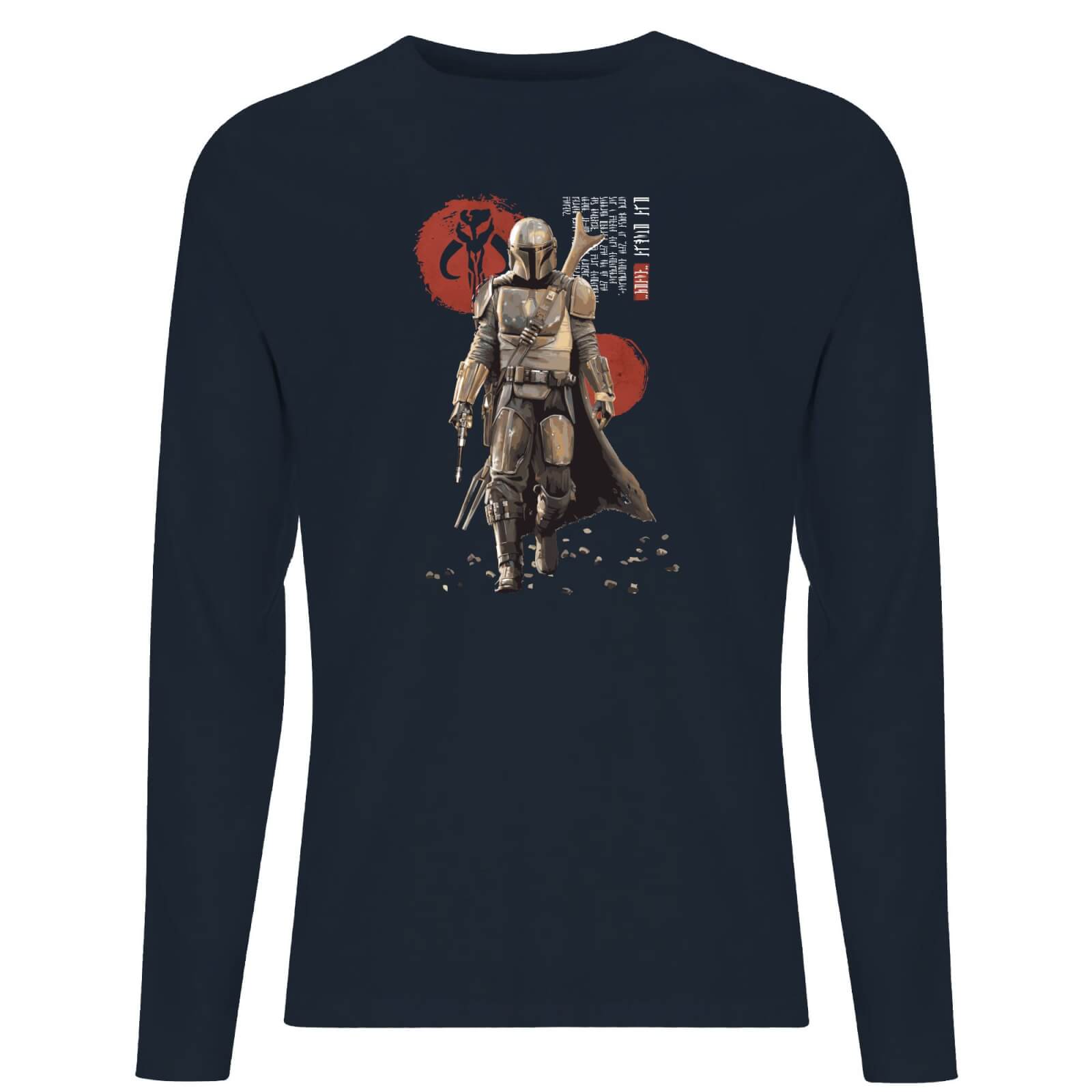 

Star Wars The Mandalorian Mando'a Script Men's Long Sleeve T-Shirt - Navy - XL