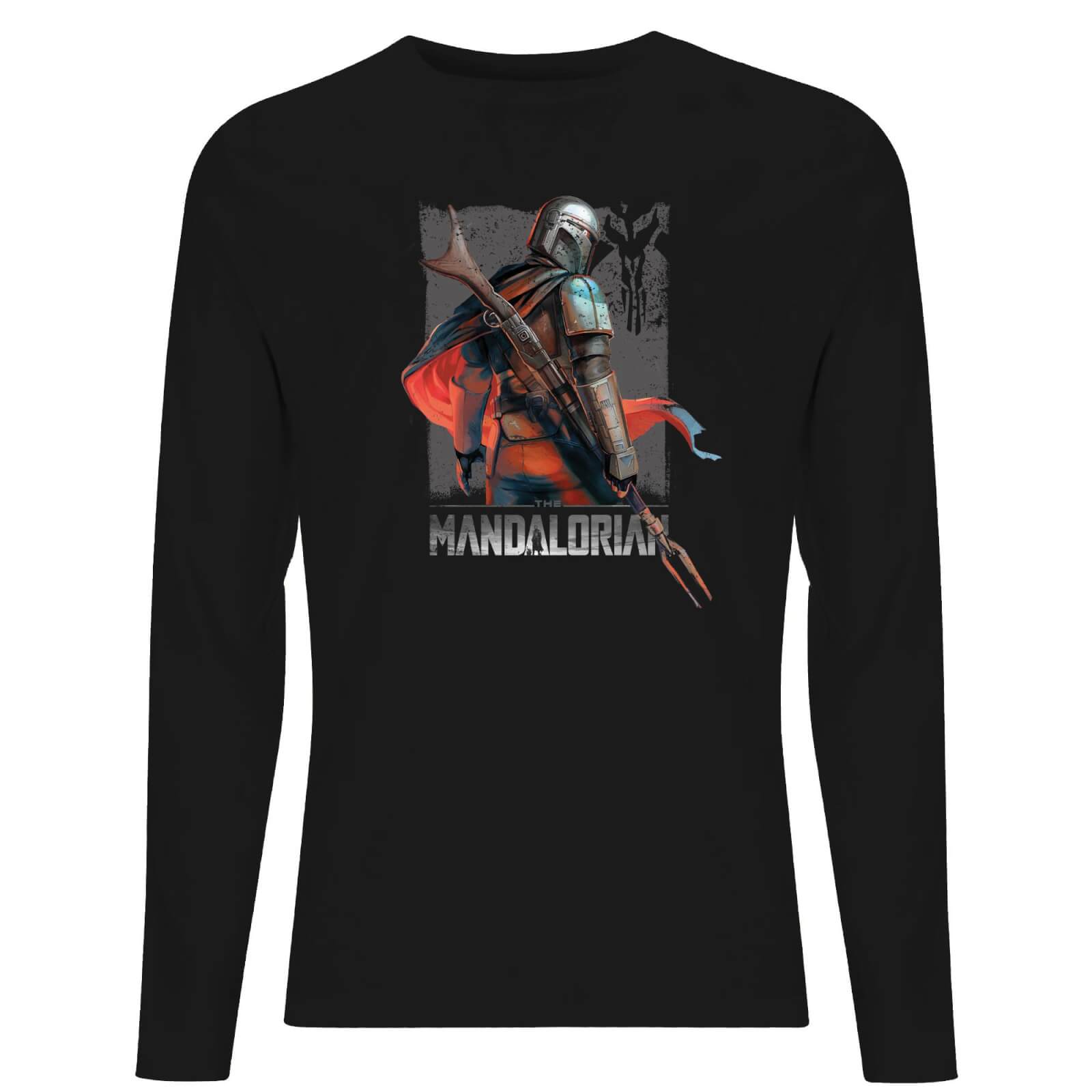 Star Wars The Mandalorian Colour Edit Men's Long Sleeve T-Shirt - Black - XXL