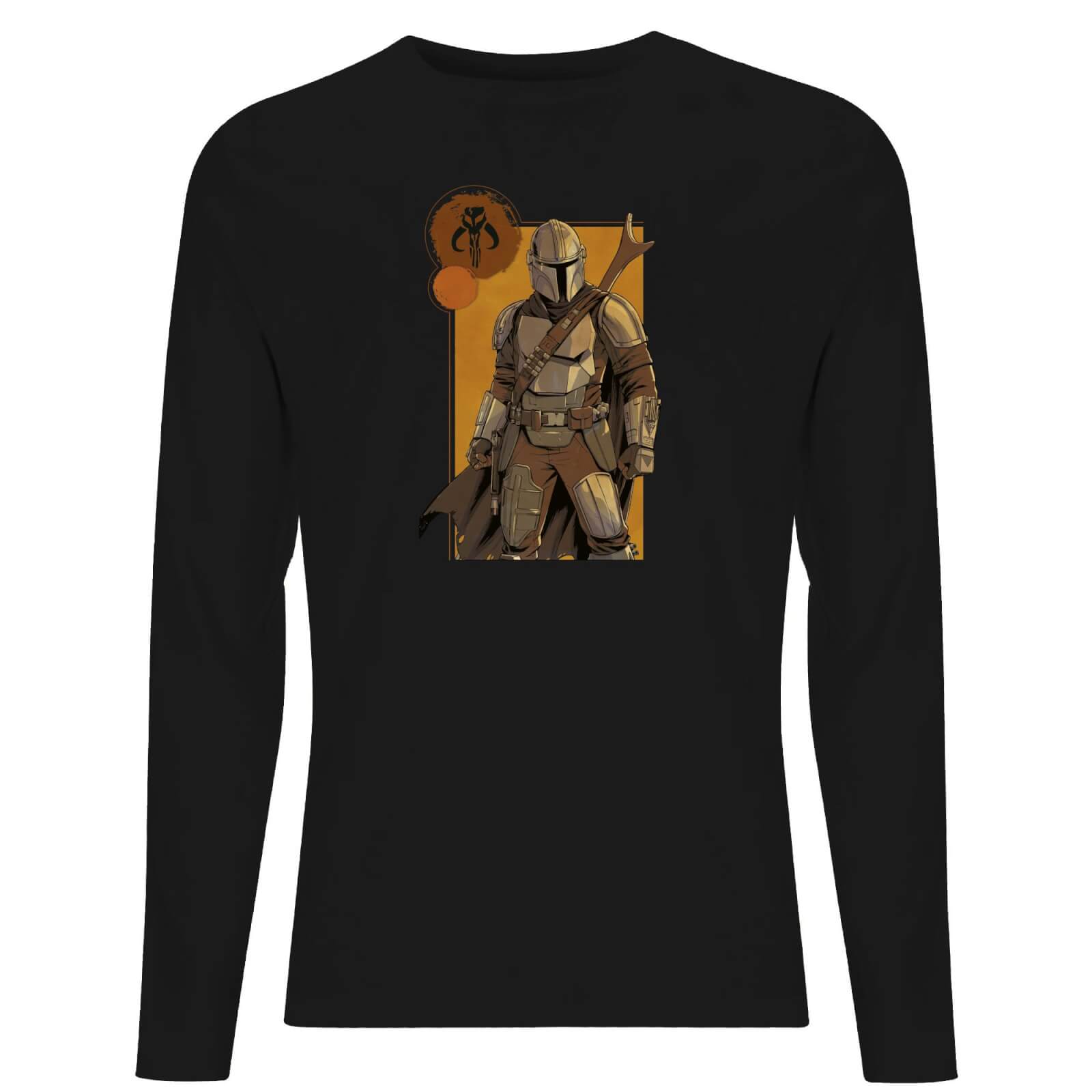 Star Wars The Mandalorian Composition Men's Long Sleeve T-Shirt - Black - XS