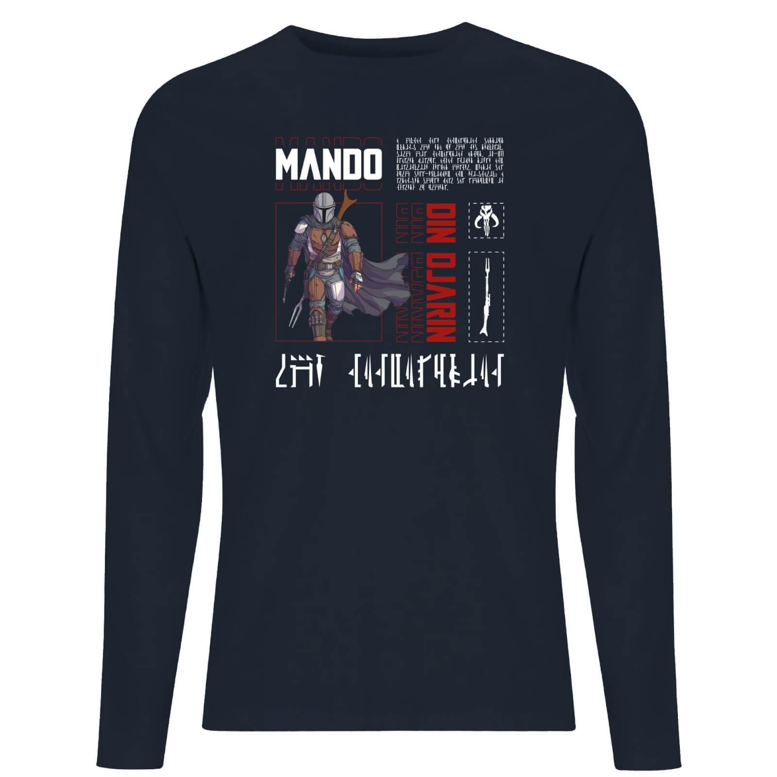 

Star Wars The Mandalorian Biography Men's Long Sleeve T-Shirt - Navy - XS