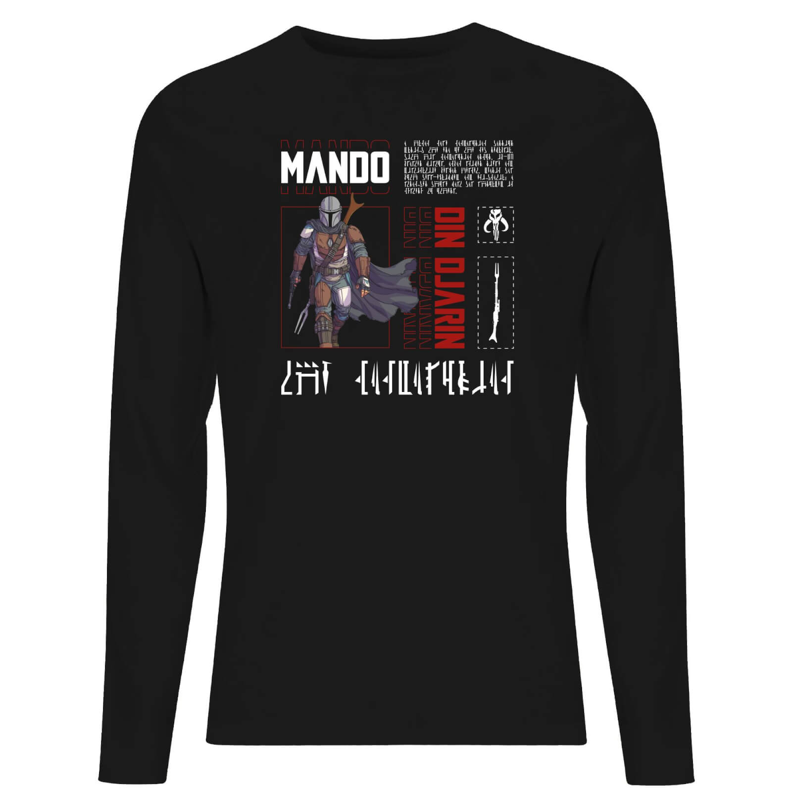 Star Wars The Mandalorian Biography Men's Long Sleeve T-Shirt - Black - XL