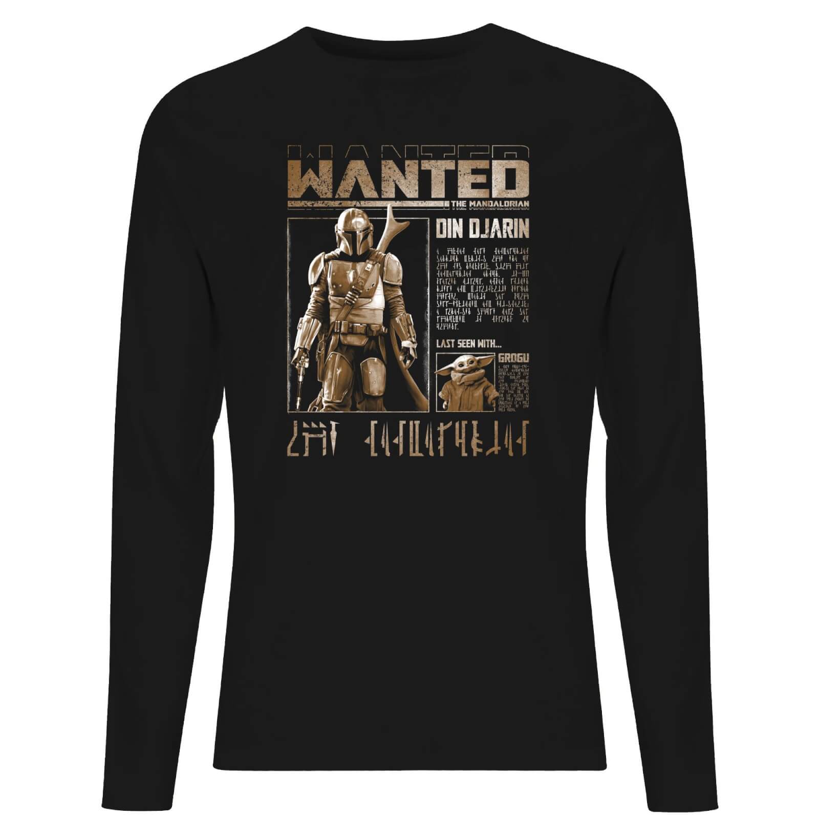 

Star Wars The Mandalorian Wanted Men's Long Sleeve T-Shirt - Black - XS
