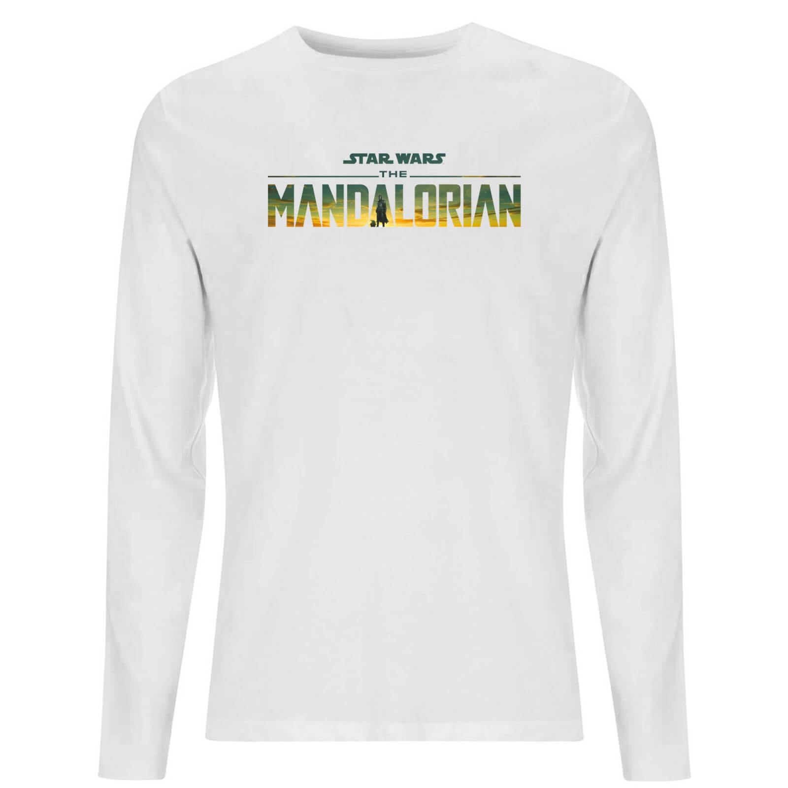 

Star Wars The Mandalorian Sunset Logo Men's Long Sleeve T-Shirt - White - XS