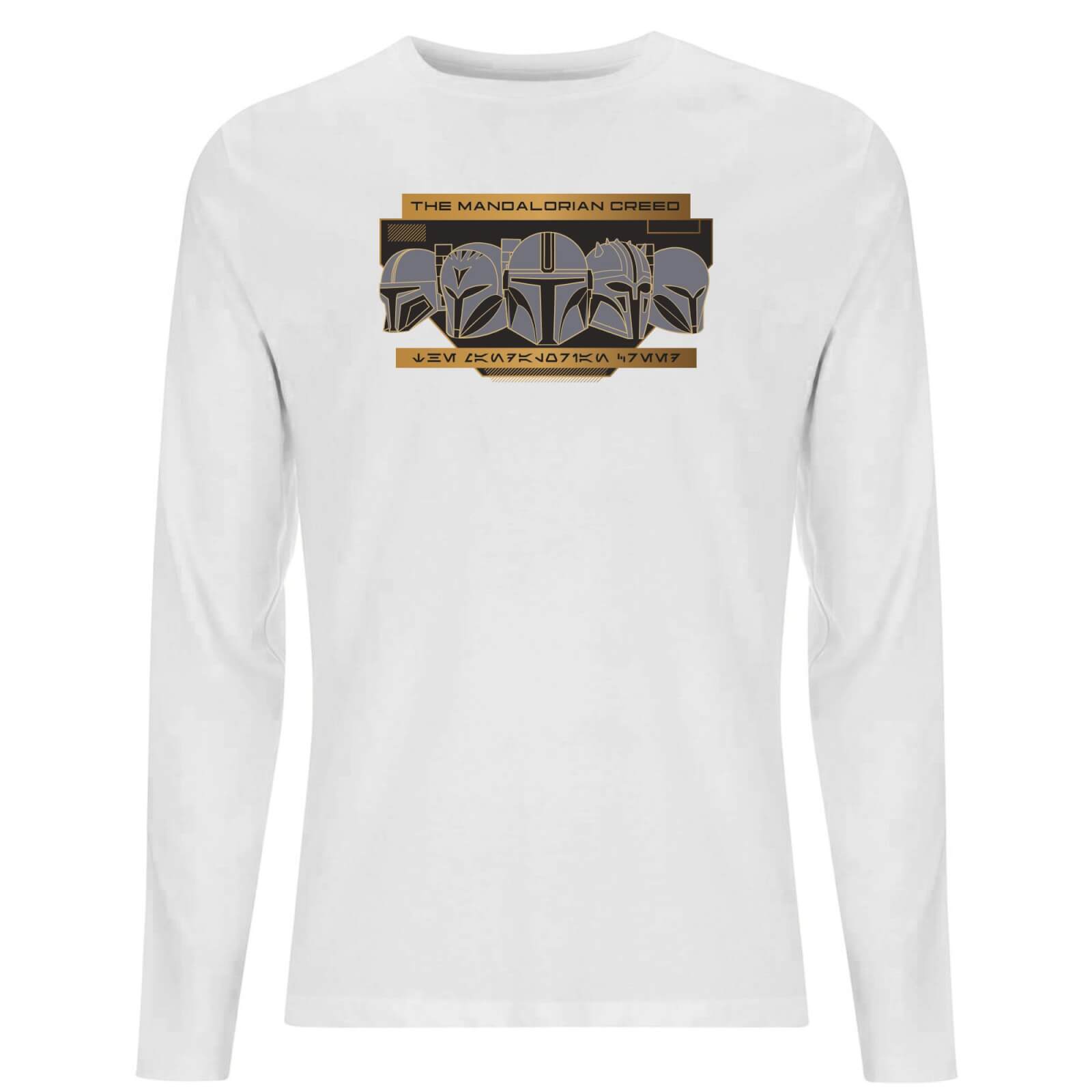 

Star Wars The Mandalorian Creed Men's Long Sleeve T-Shirt - White - S