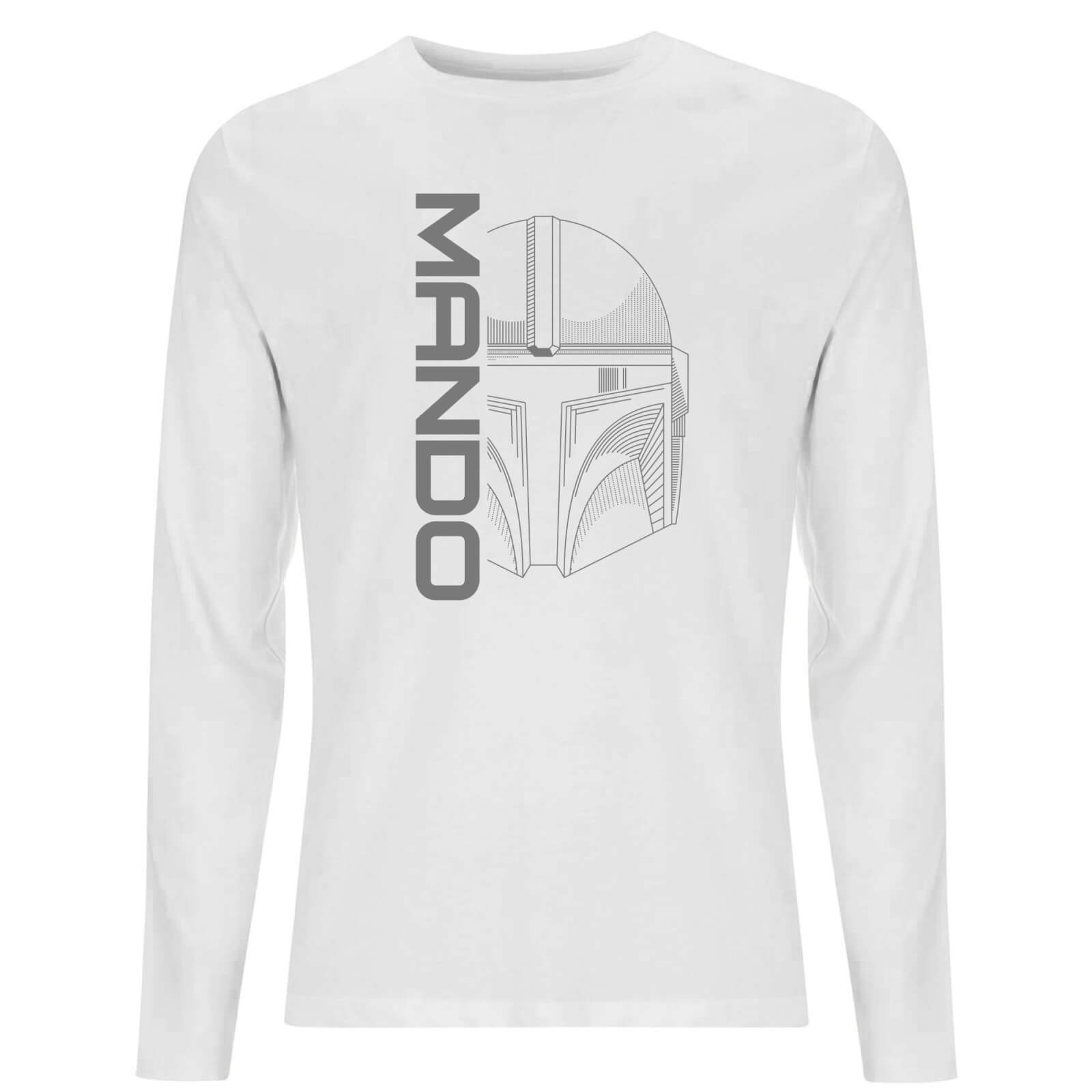 

Star Wars The Mandalorian Mando Men's Long Sleeve T-Shirt - White - L