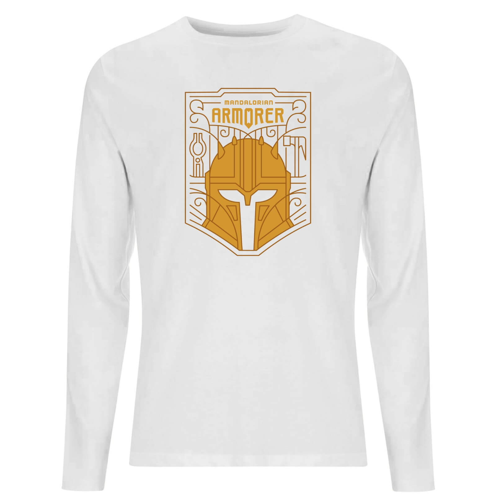 

Star Wars The Mandalorian The Armorer Badge Men's Long Sleeve T-Shirt - White - XL