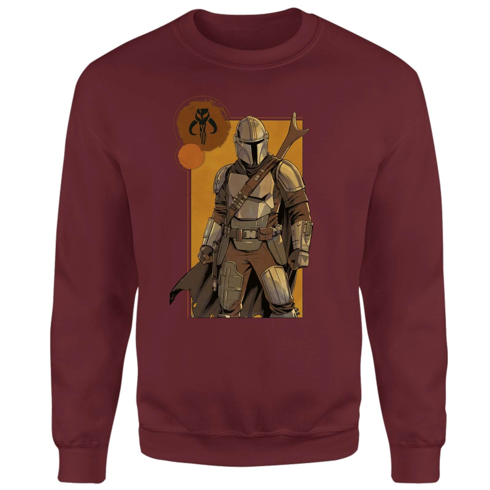 Star Wars The Mandalorian Composition Sweatshirt - Burgundy - XXL