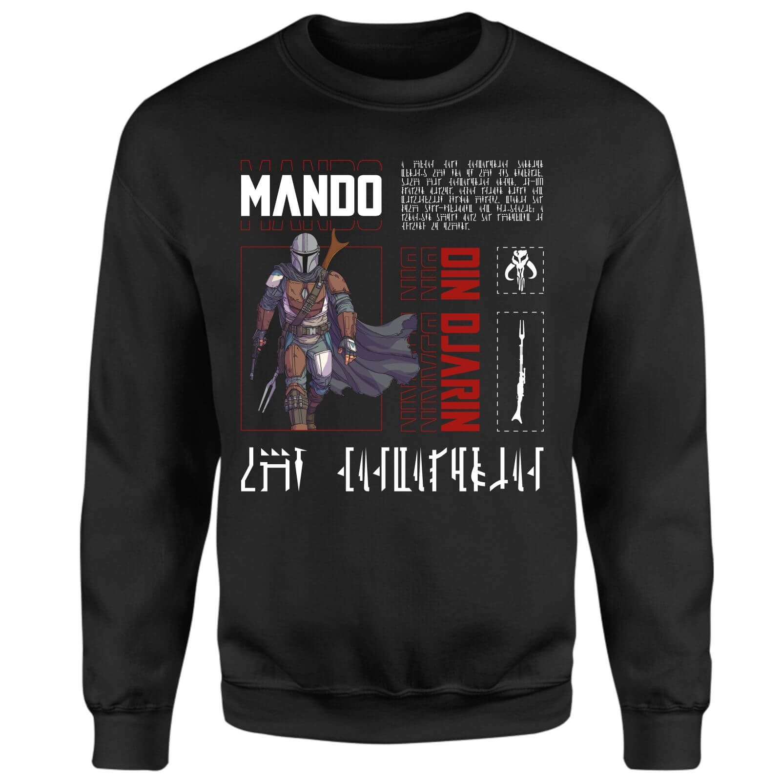 Star Wars The Mandalorian Biography Sweatshirt - Black - L