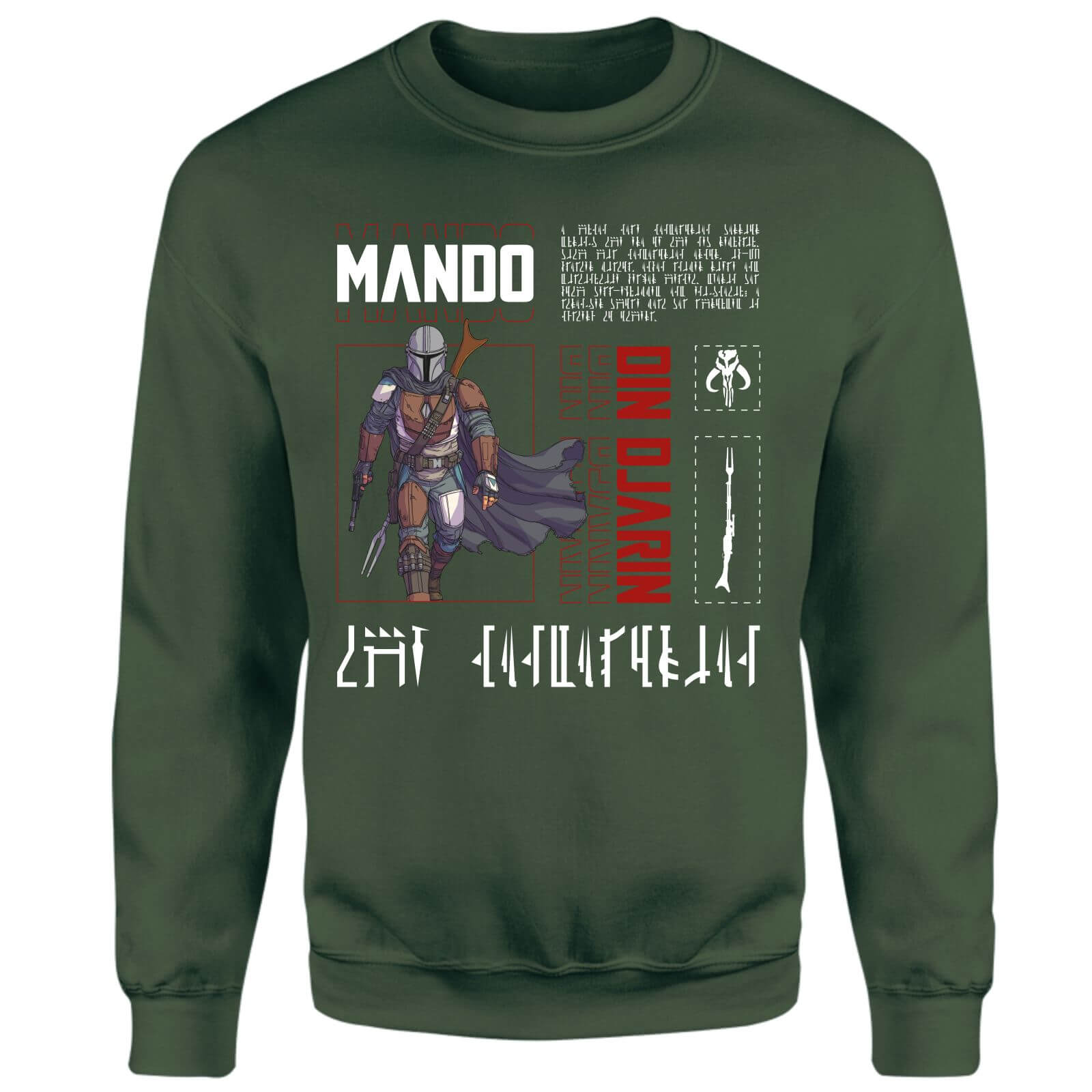 Star Wars The Mandalorian Biography Sweatshirt - Green - S