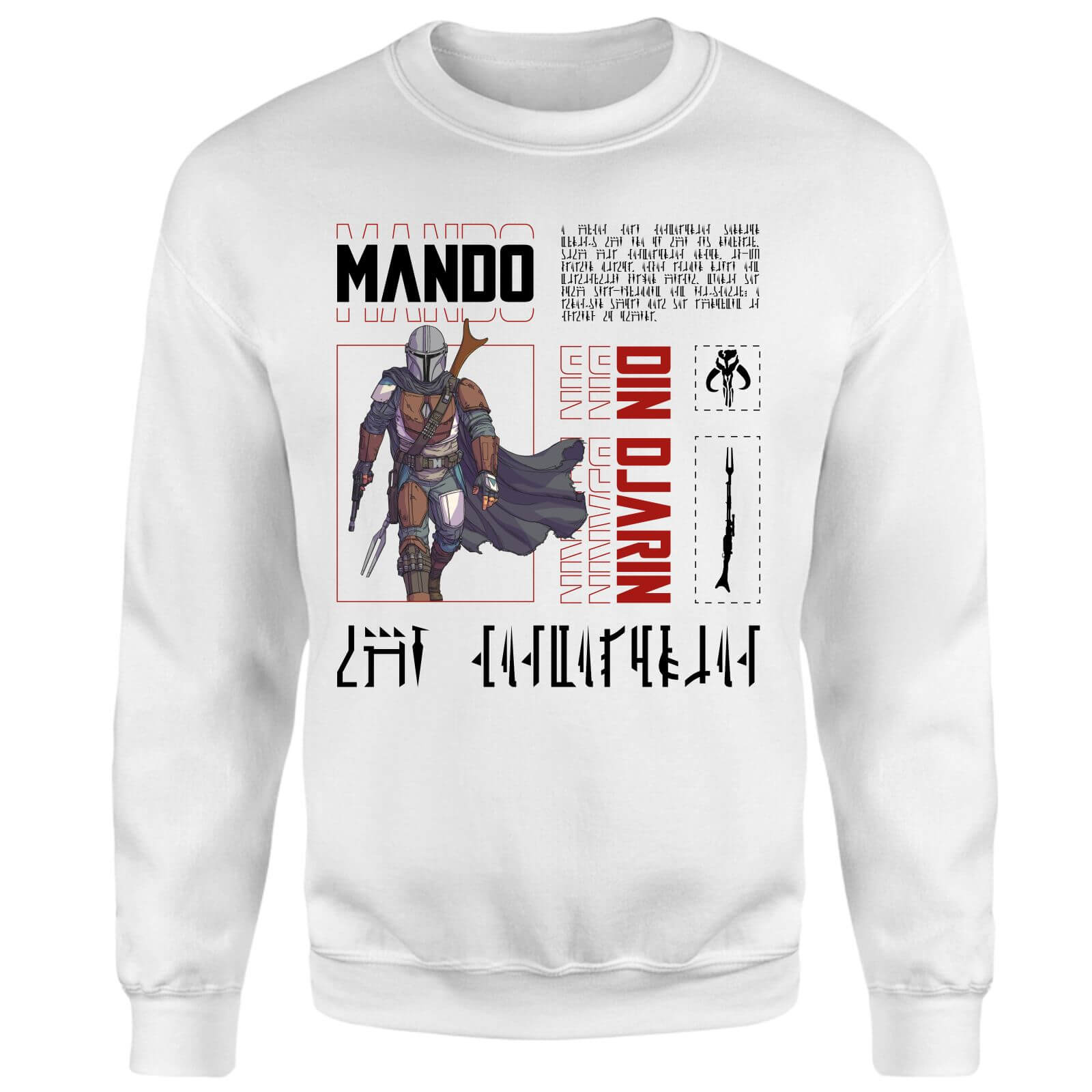 Star Wars The Mandalorian Biography Sweatshirt - White - XL