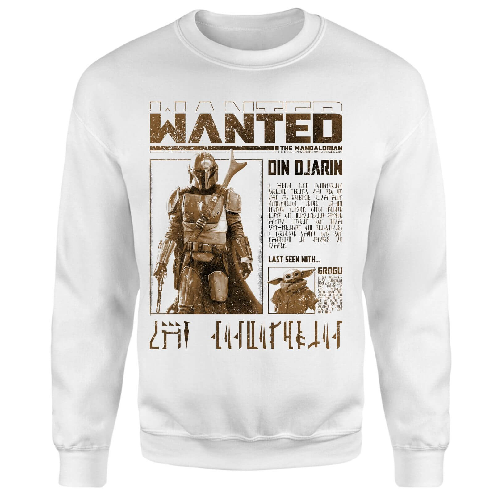 

Star Wars The Mandalorian Wanted Sweatshirt - White - XL
