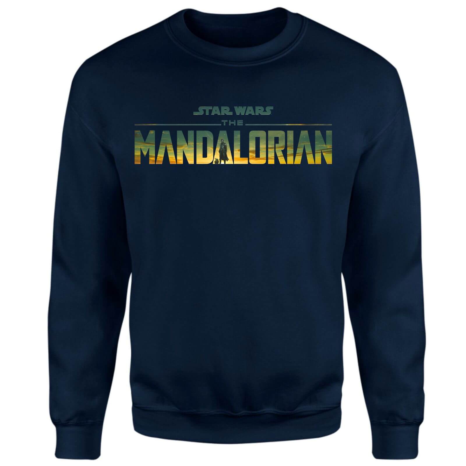 

Star Wars The Mandalorian Sunset Logo Sweatshirt - Navy - S
