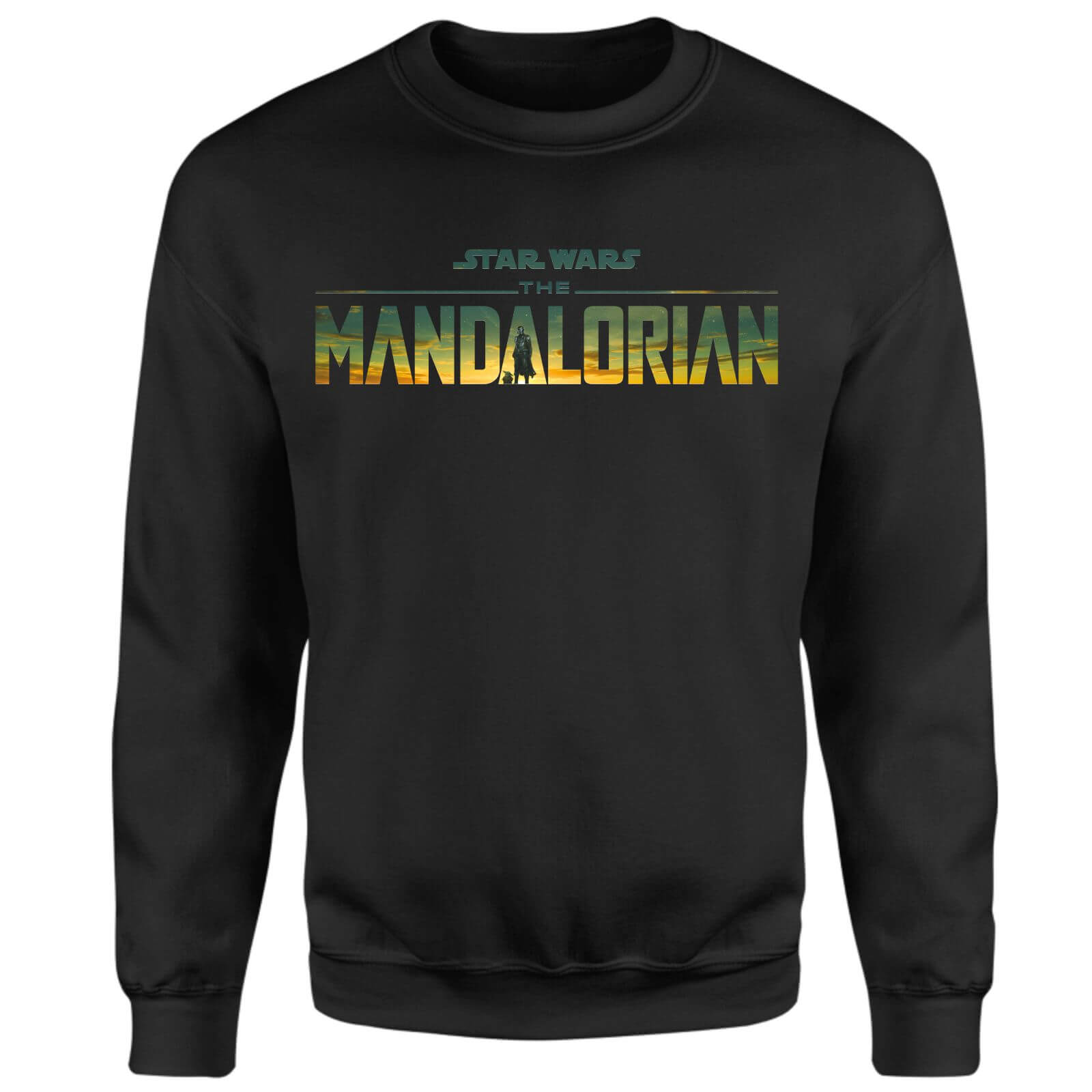 Star Wars The Mandalorian Sunset Logo Sweatshirt - Black - S