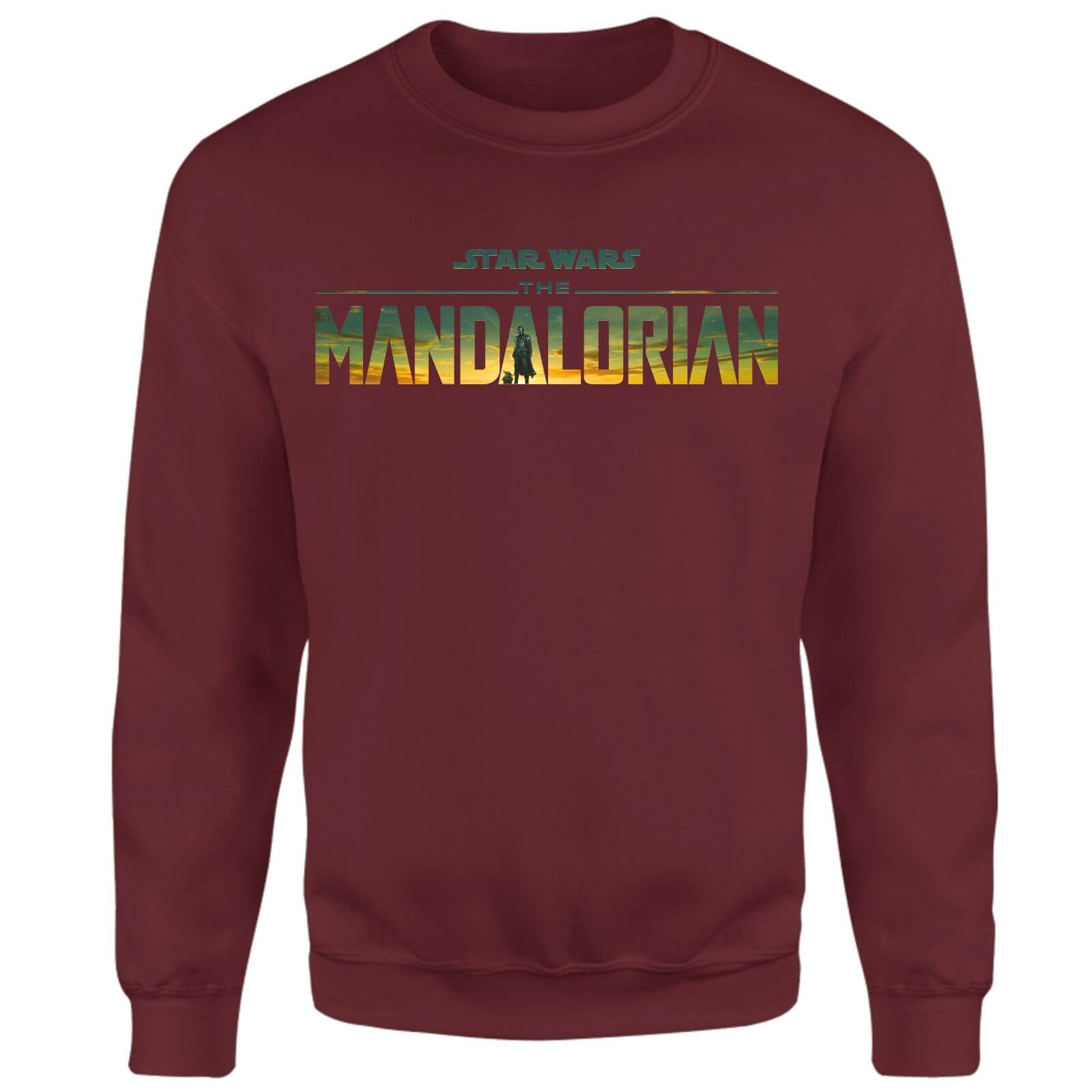 

Star Wars The Mandalorian Sunset Logo Sweatshirt - Burgundy - XXL