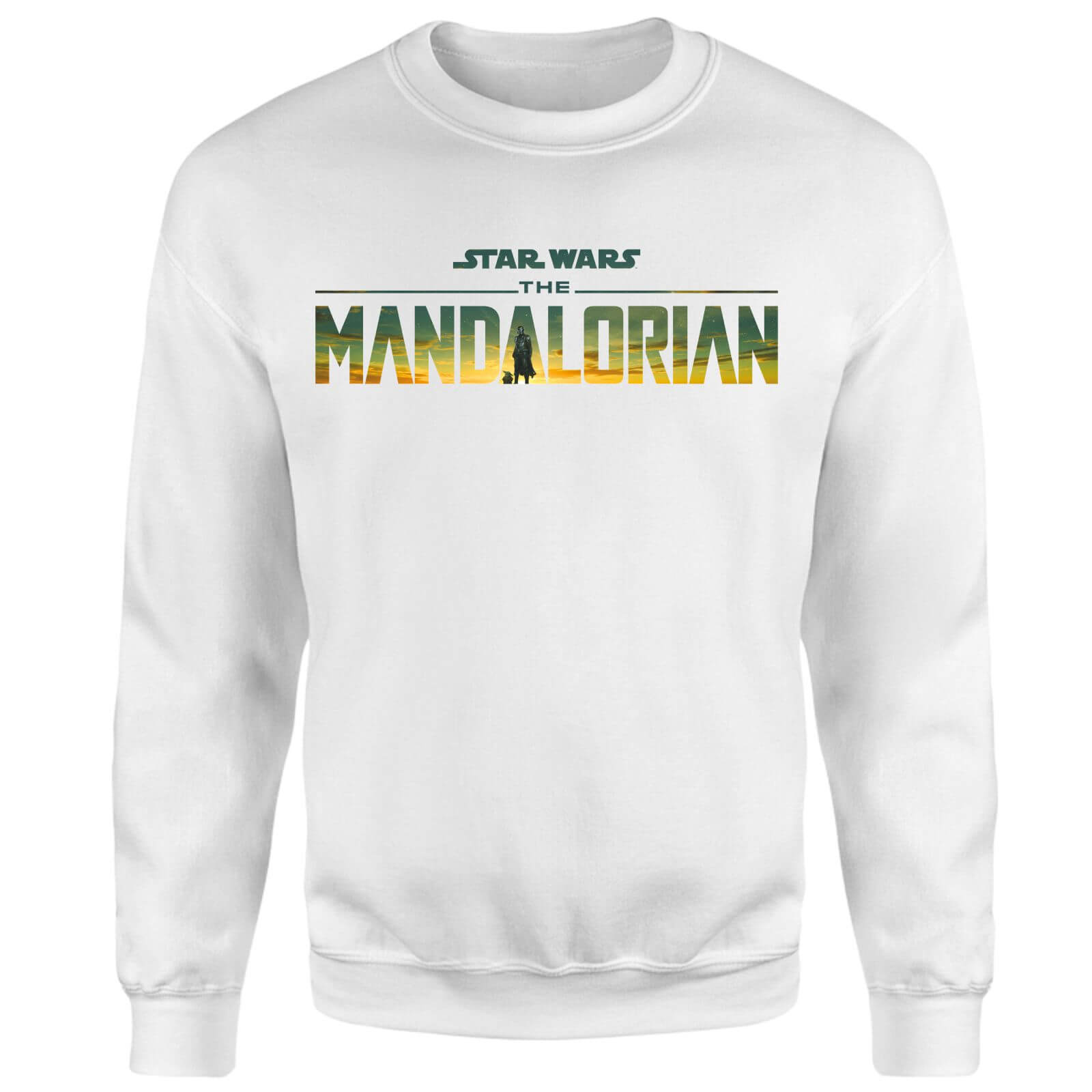 Star Wars The Mandalorian Sunset Logo Sweatshirt - White - S