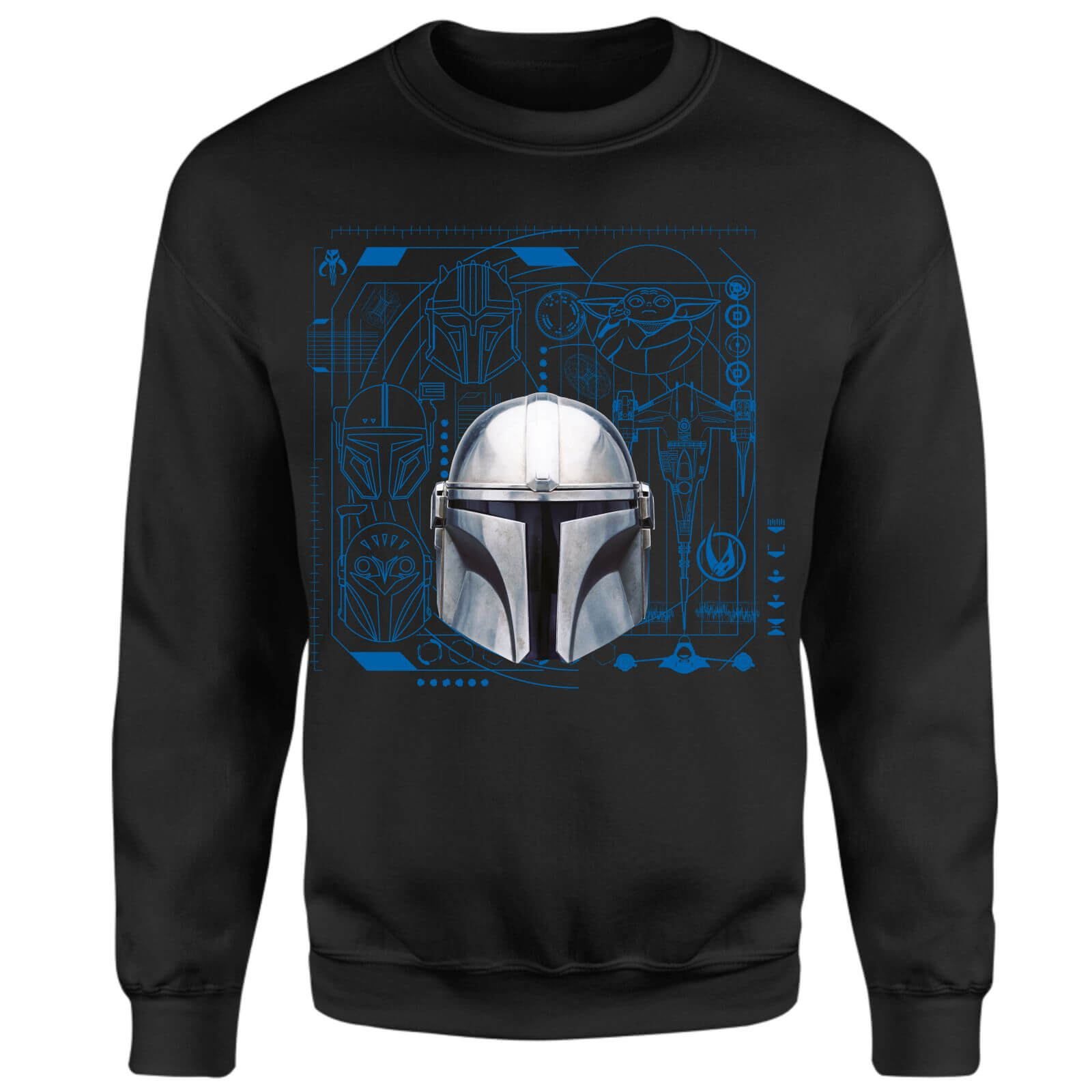 Star Wars The Mandalorian Schematics Sweatshirt - Black - L