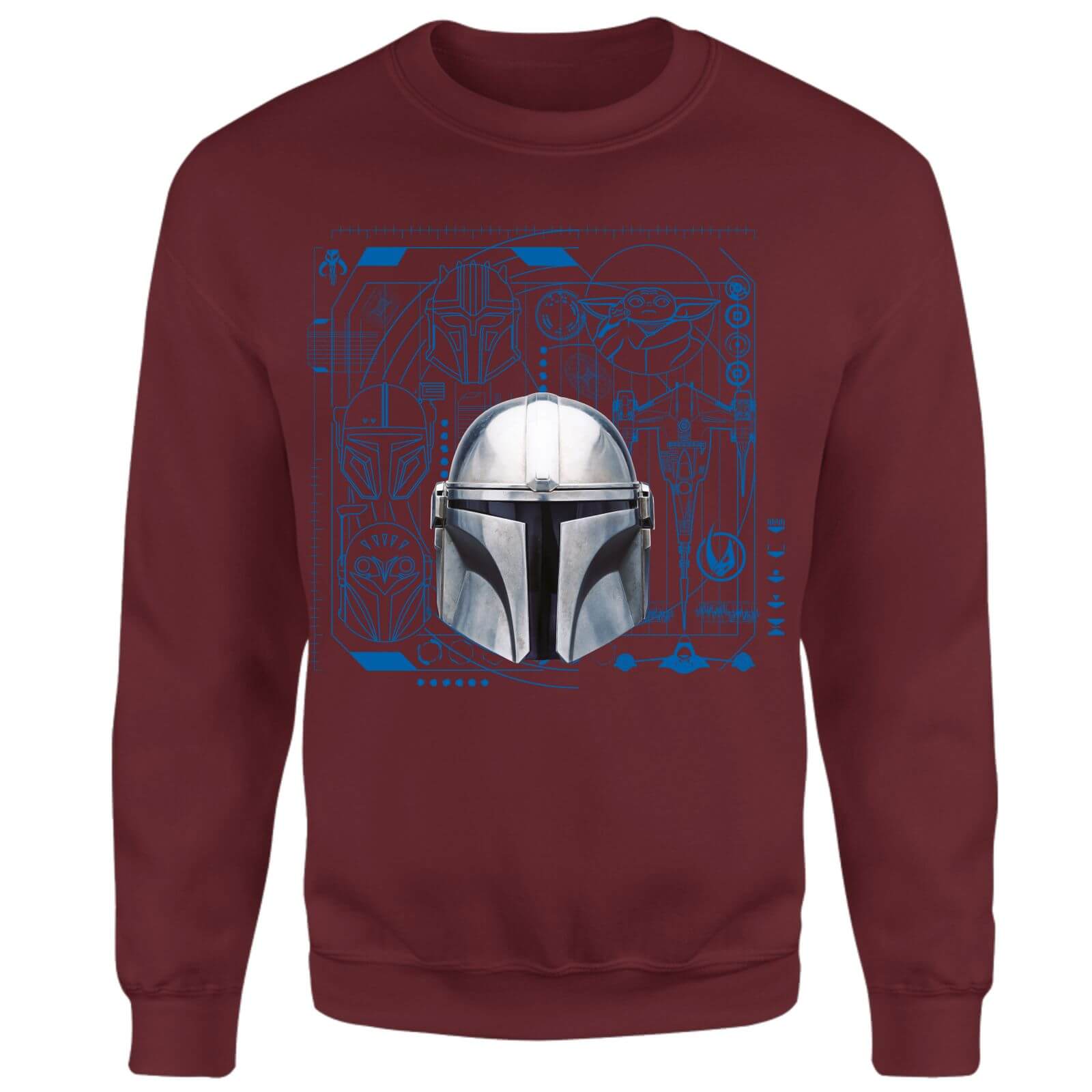 

Star Wars The Mandalorian Schematics Sweatshirt - Burgundy - L