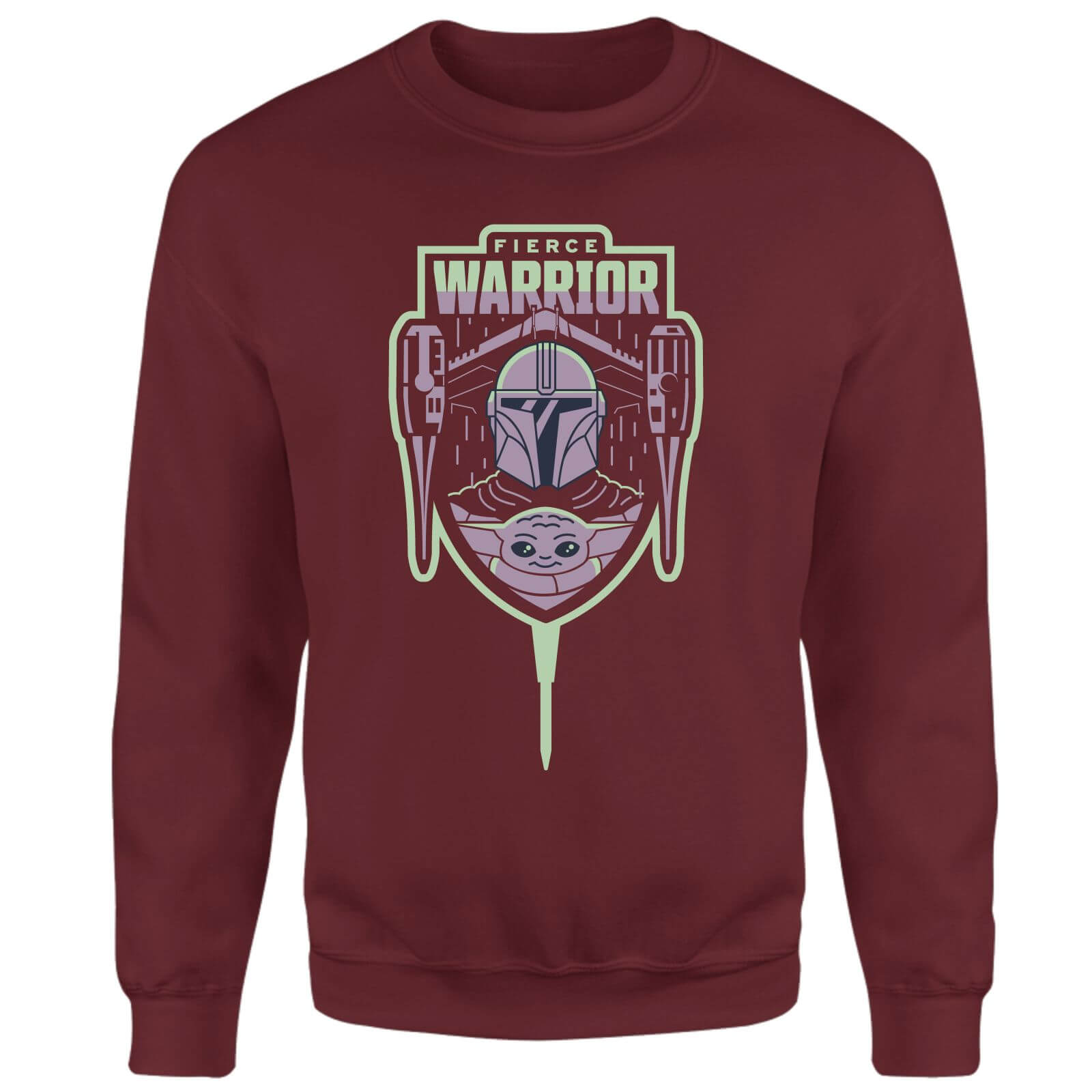 Star Wars The Mandalorian Fierce Warrior Sweatshirt - Burgundy - M